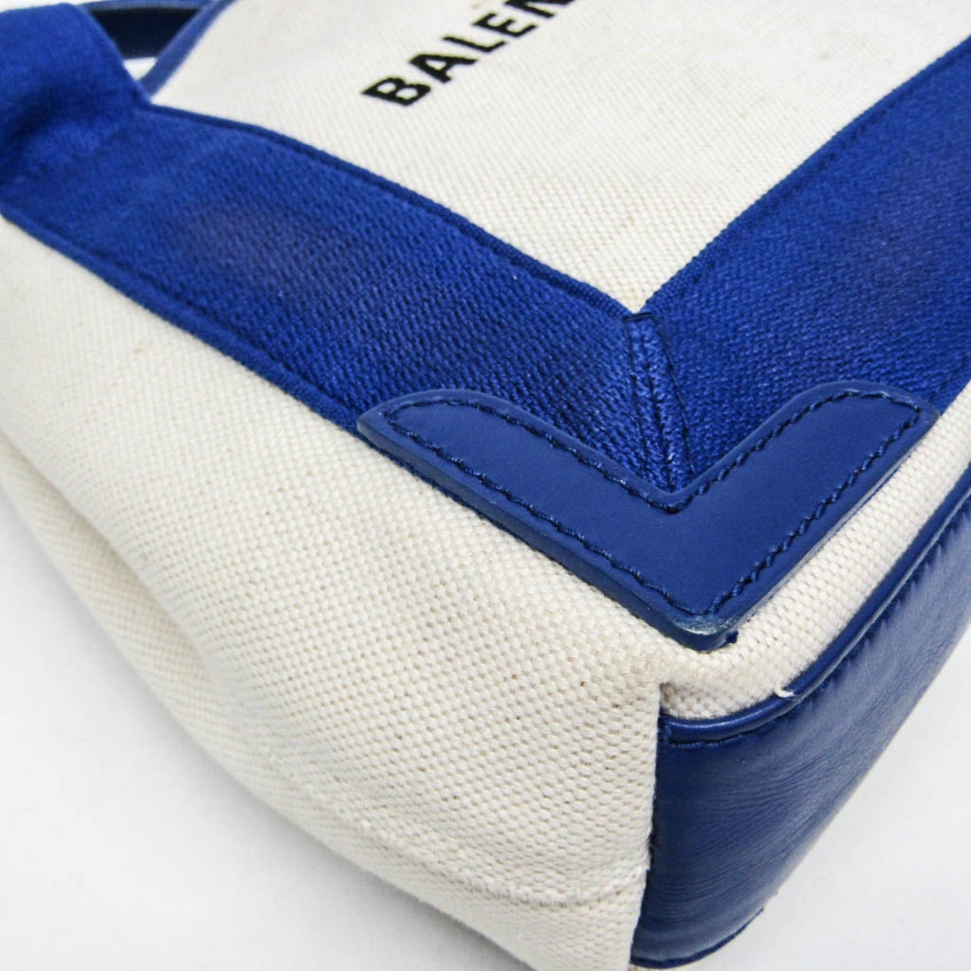 Balenciaga Balenciaga Navy Cabas XS 390346 Women's Canvas,Leather Handbag,Shoulder Bag Blue,Off-white Size ONE SIZE - 5 Thumbnail