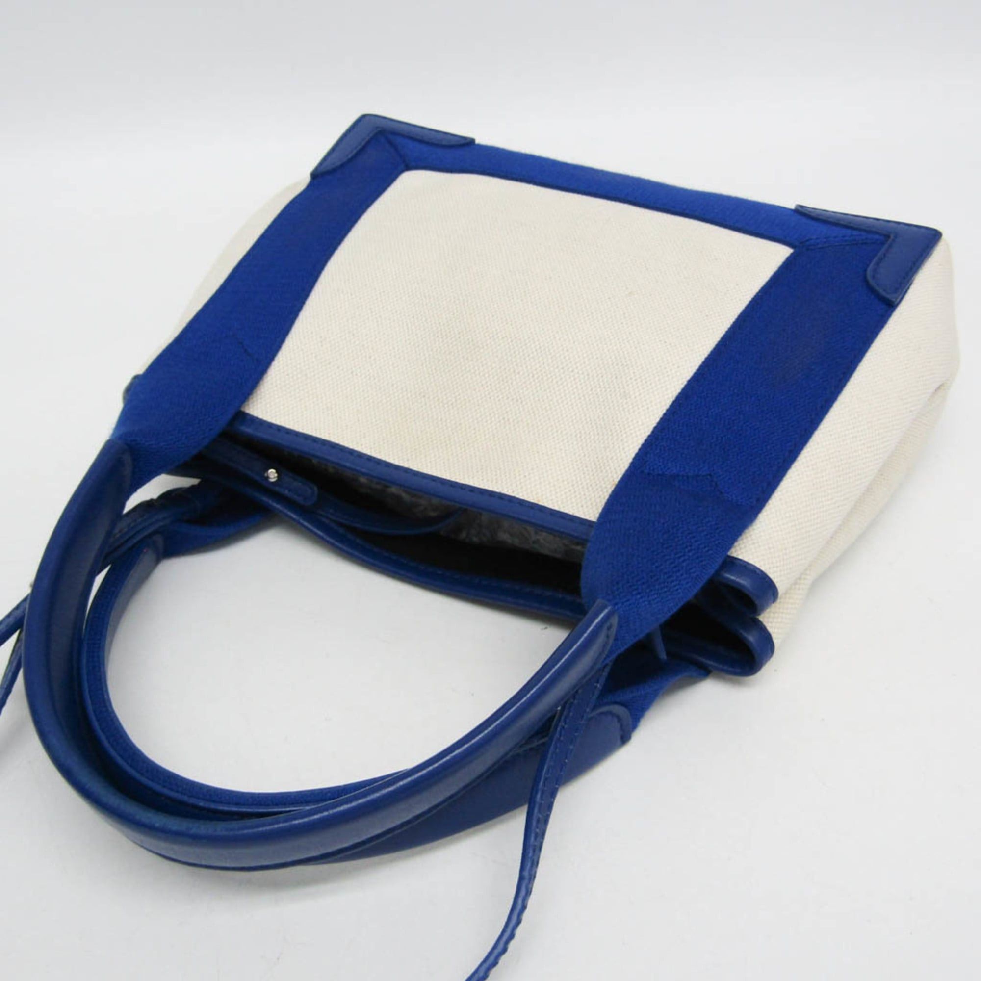 Balenciaga Balenciaga Navy Cabas XS 390346 Women's Canvas,Leather Handbag,Shoulder Bag Blue,Off-white Size ONE SIZE - 8 Thumbnail