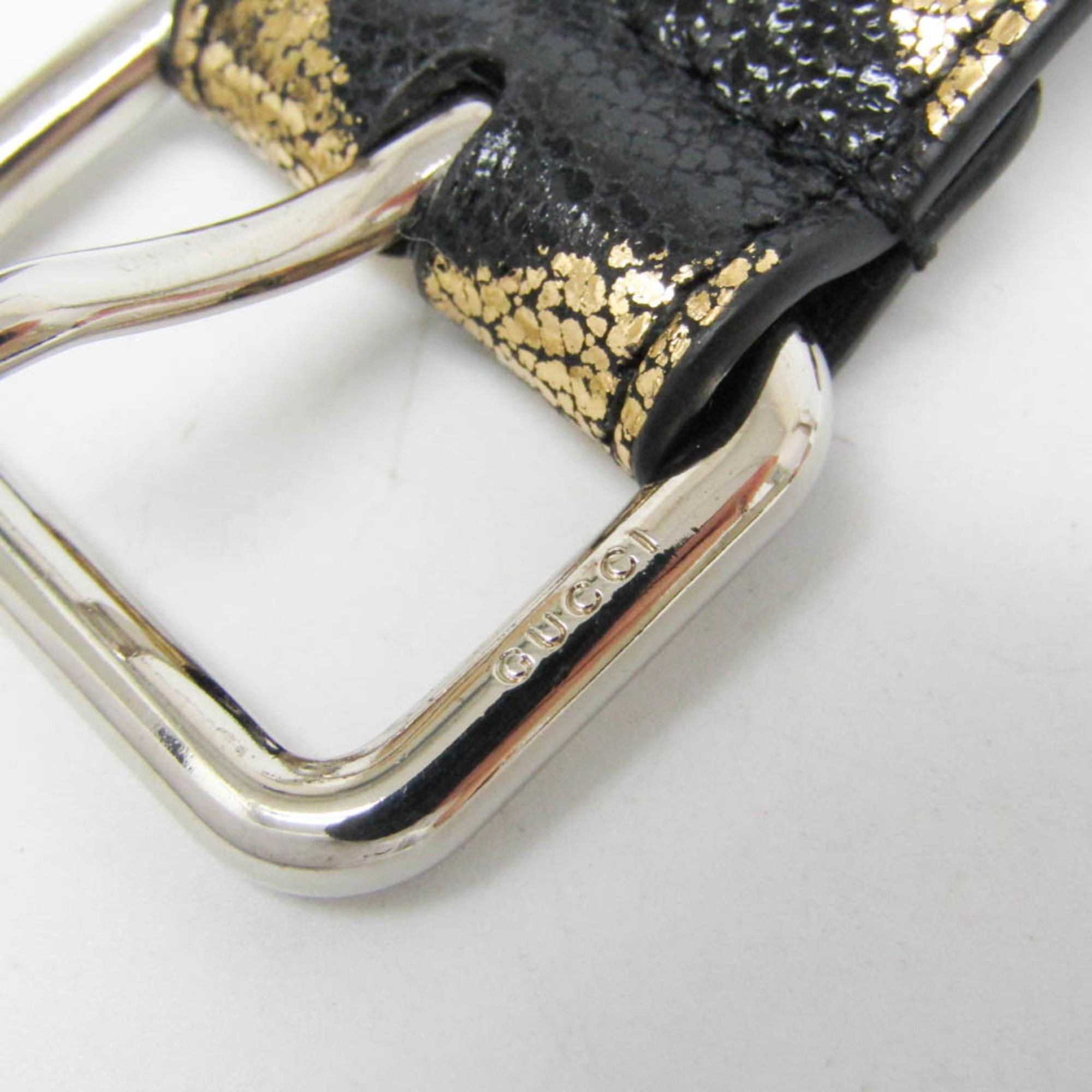 Gucci Gucci Children 605112 Girls,Boys Leather Fanny Pack Gold,Black Size ONE SIZE - 10 Thumbnail