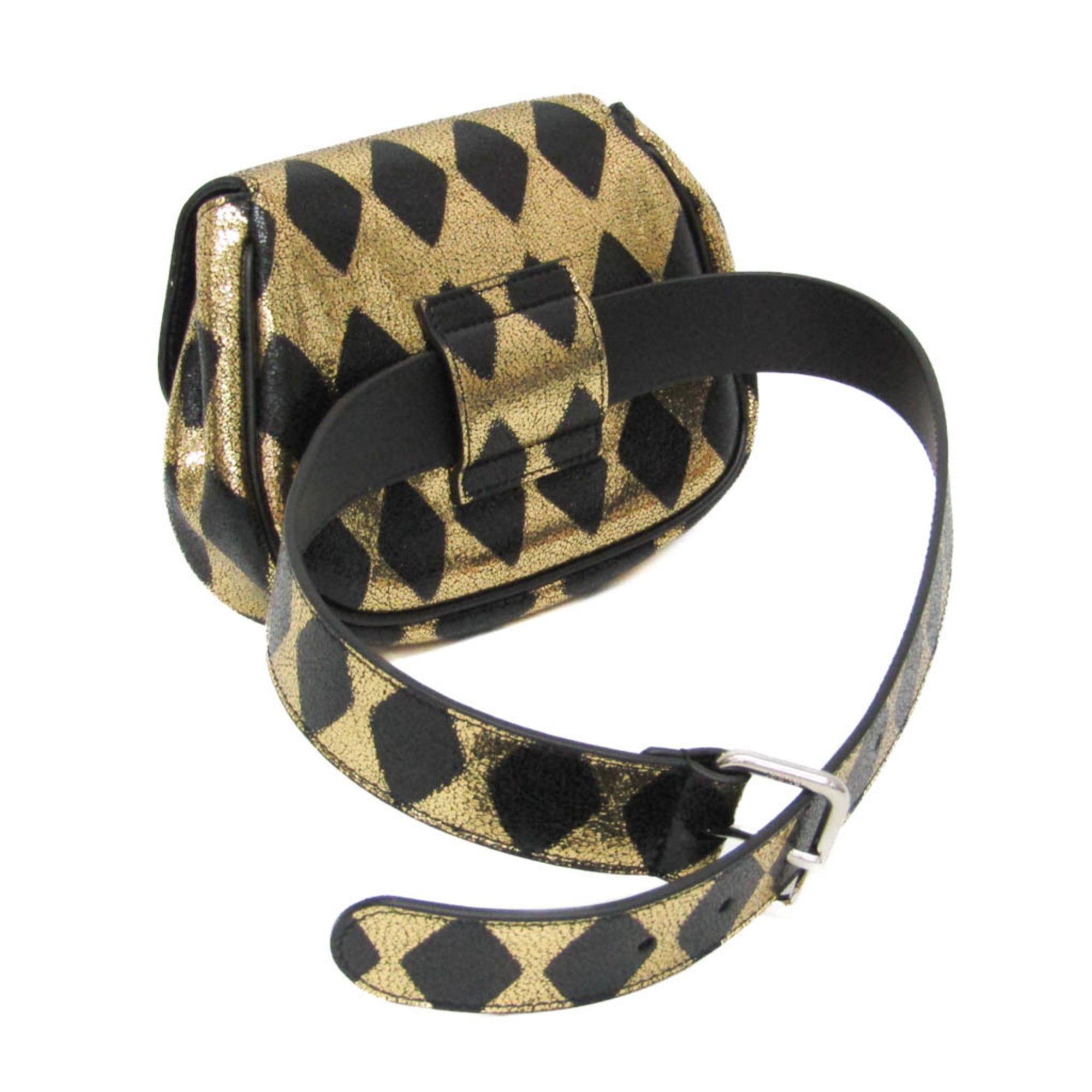 Gucci Gucci Children 605112 Girls,Boys Leather Fanny Pack Gold,Black Size ONE SIZE - 3 Thumbnail
