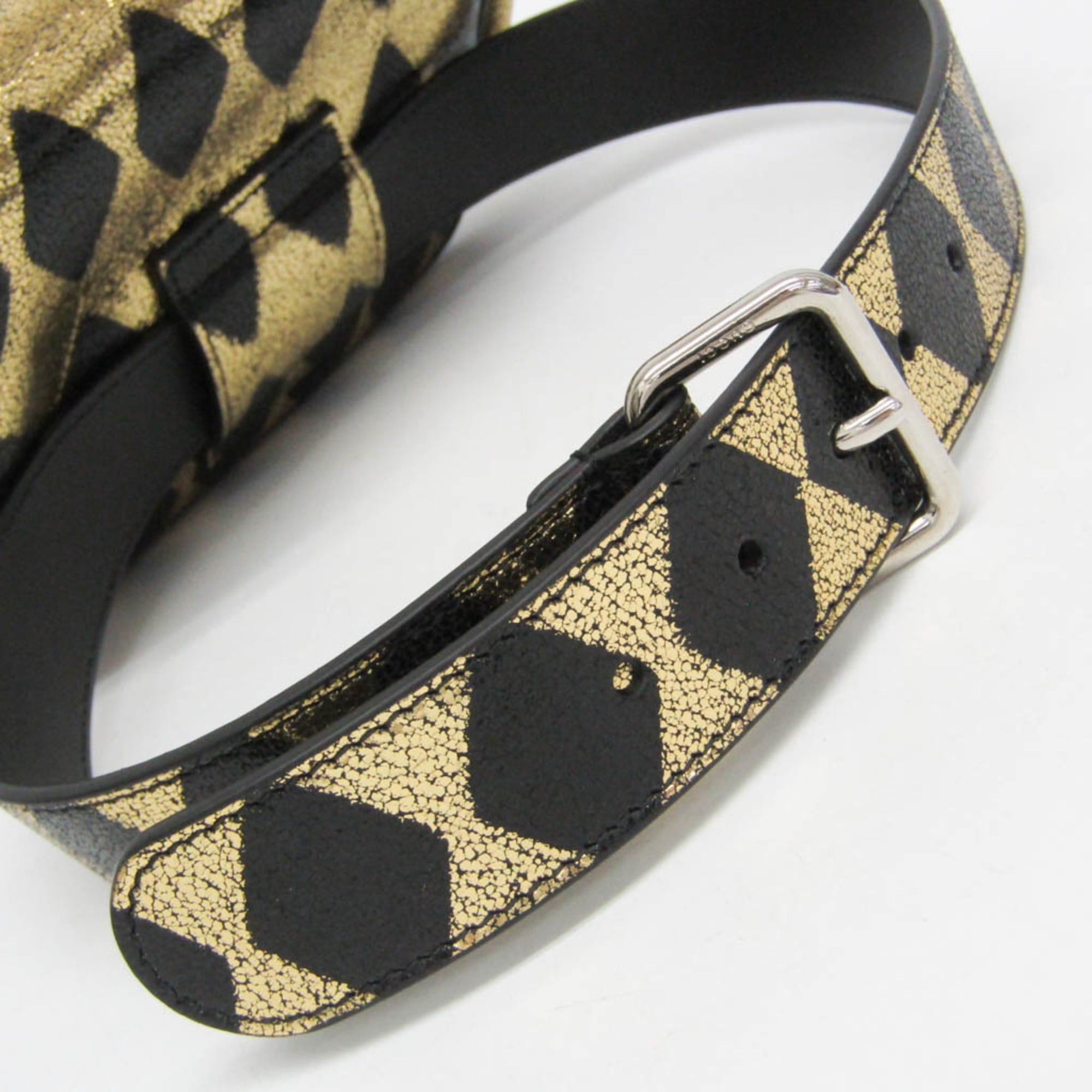 Gucci Gucci Children 605112 Girls,Boys Leather Fanny Pack Gold,Black Size ONE SIZE - 9 Thumbnail