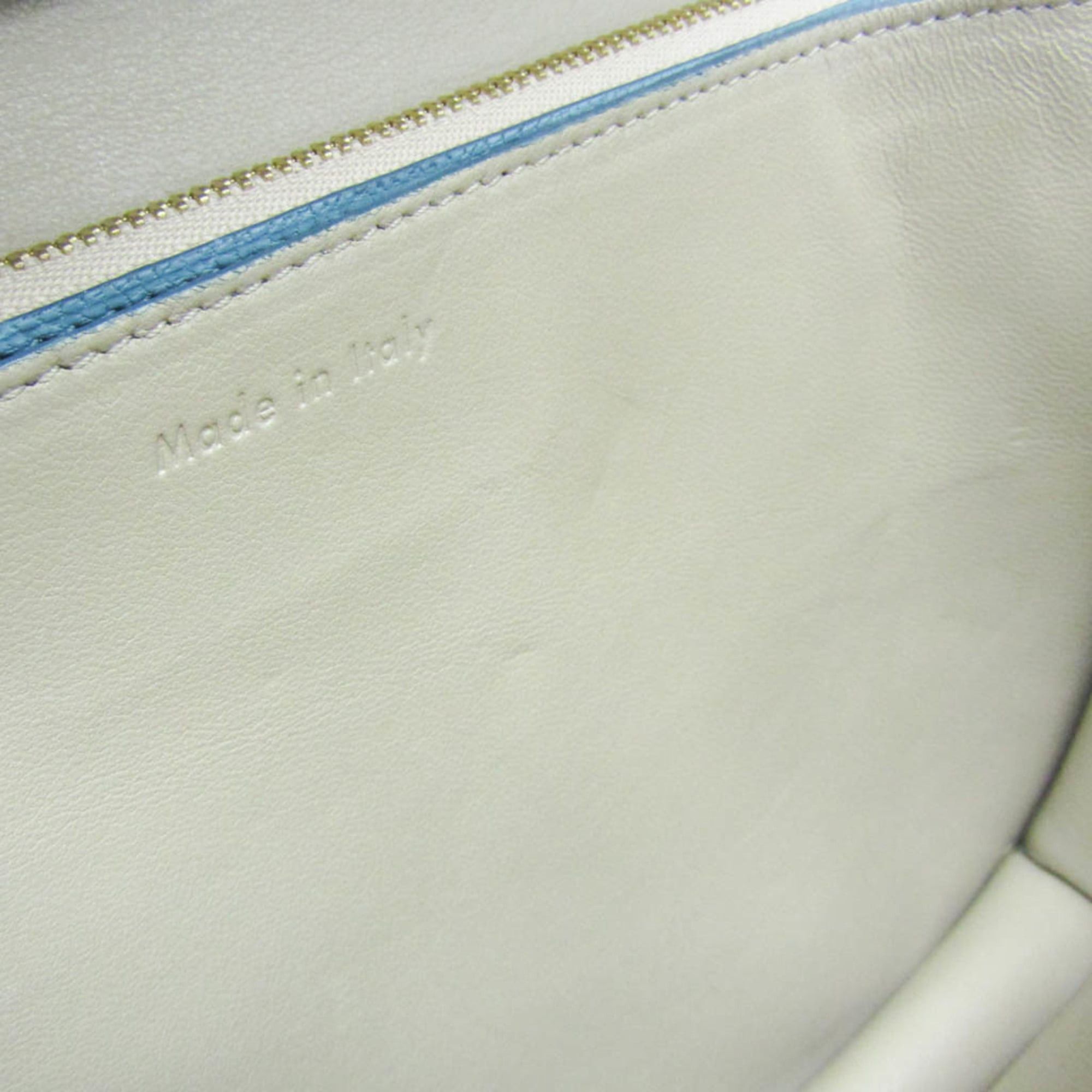 Celine Celine Classic Box Medium 164173DLS Women's Leather Shoulder Bag Light Blue Size ONE SIZE - 16 Thumbnail