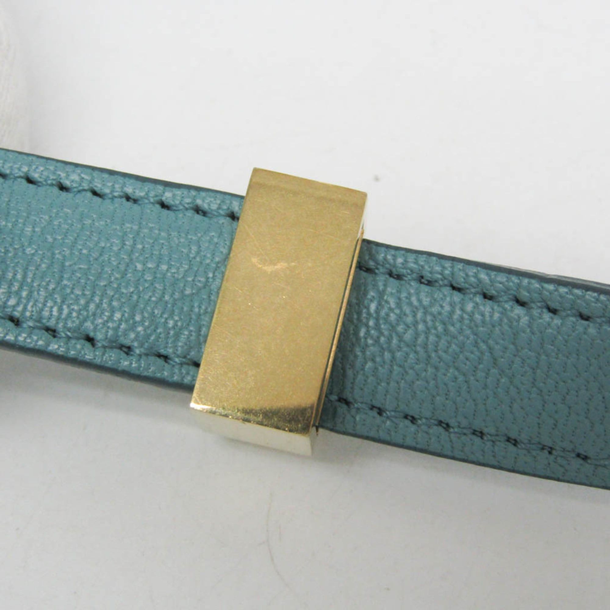 Celine Celine Classic Box Medium 164173DLS Women's Leather Shoulder Bag Light Blue Size ONE SIZE - 9 Thumbnail