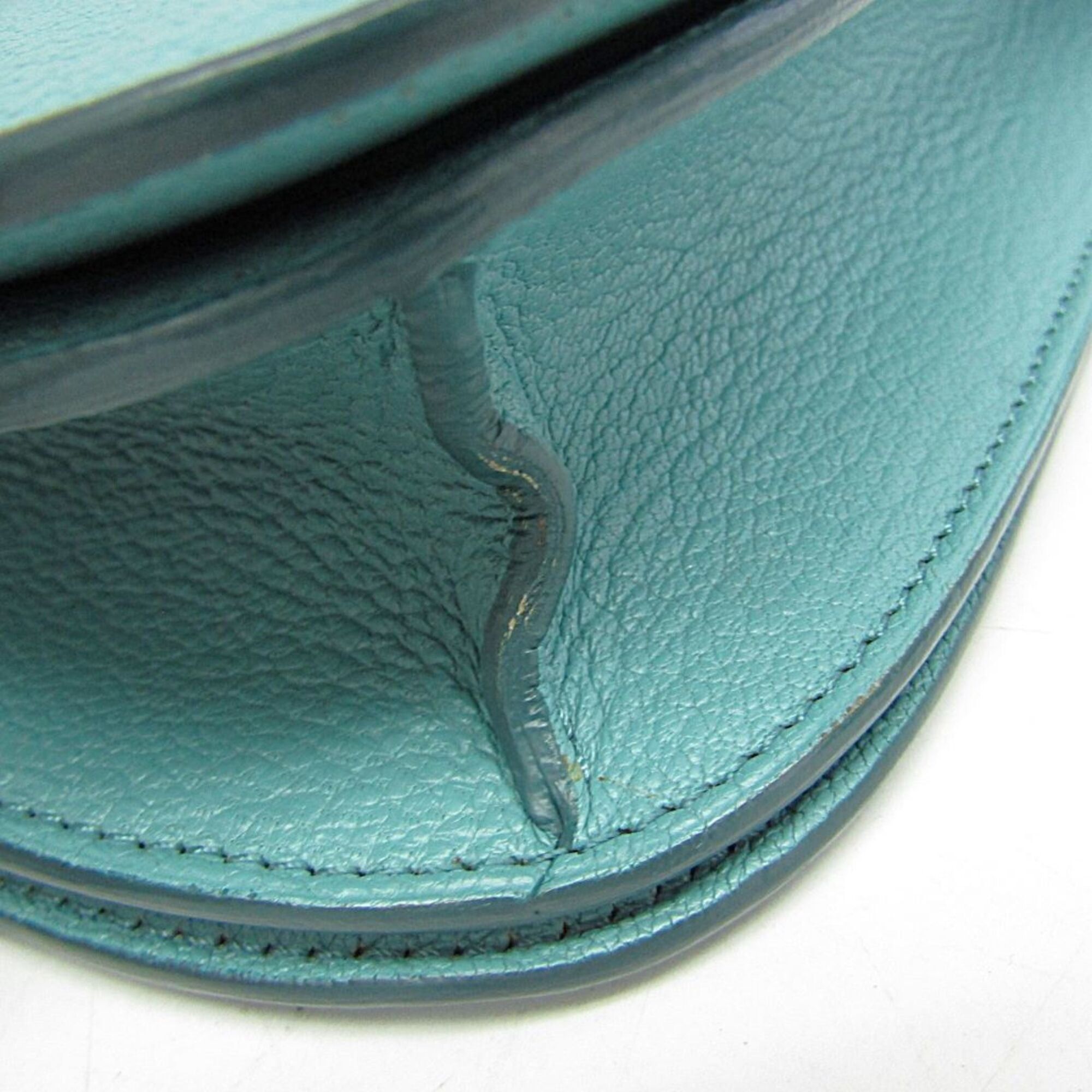 Celine Celine Classic Box Medium 164173DLS Women's Leather Shoulder Bag Light Blue Size ONE SIZE - 5 Thumbnail
