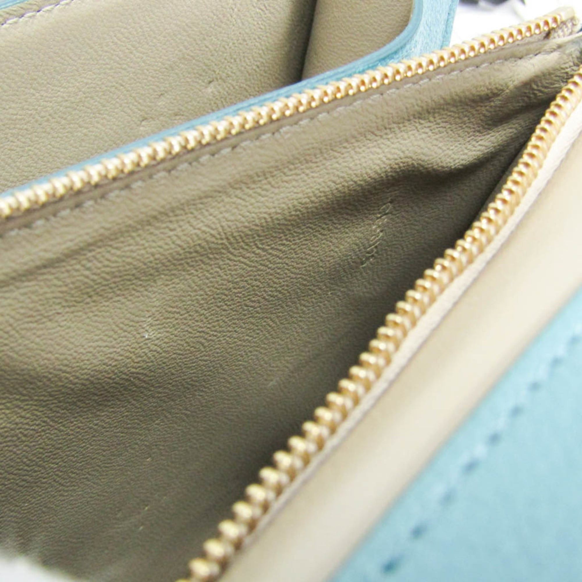 Celine Celine Classic Box Medium 164173DLS Women's Leather Shoulder Bag Light Blue Size ONE SIZE - 17 Thumbnail