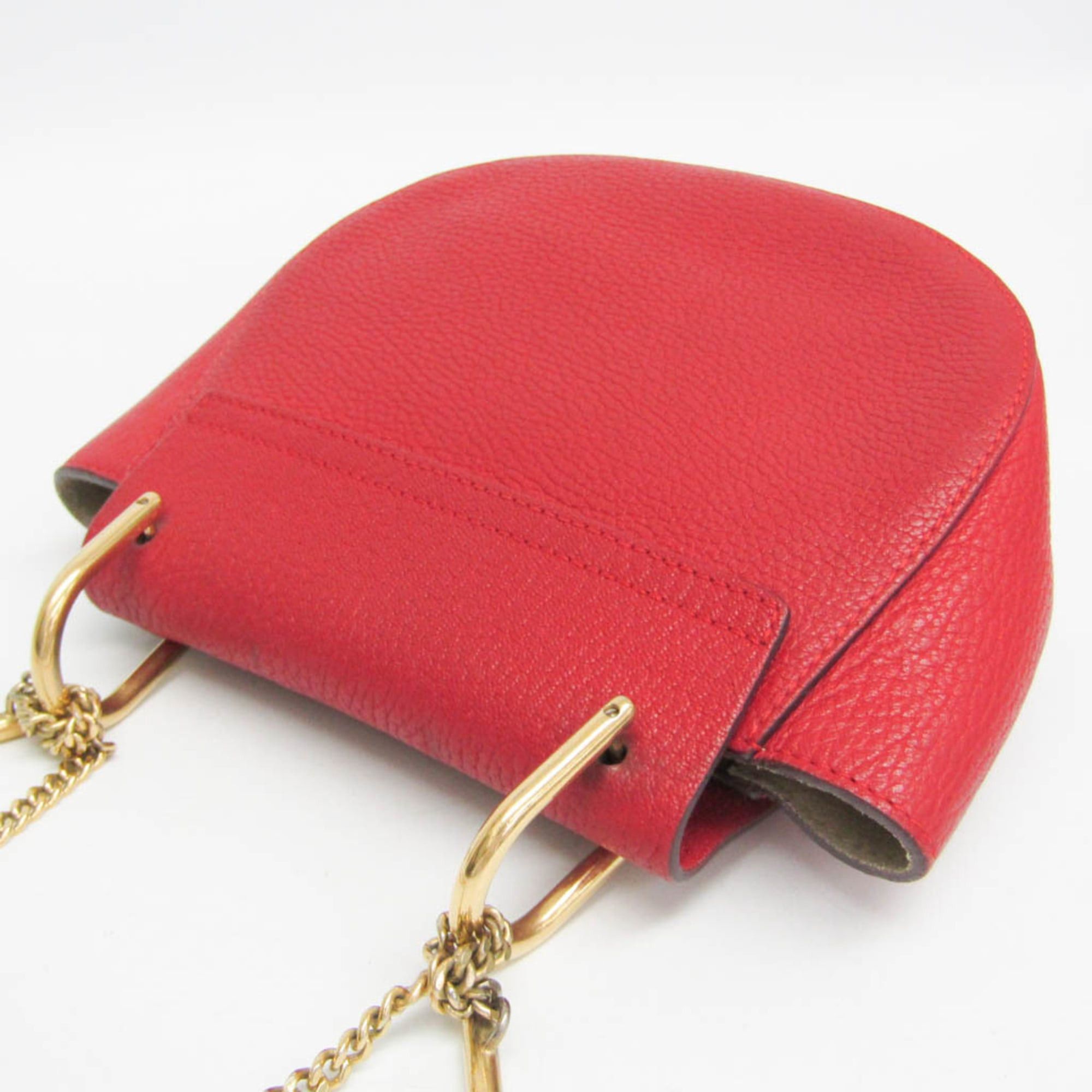 Chloe Chloé Drew Women's Leather Shoulder Bag Red Color Size ONE SIZE - 5 Thumbnail