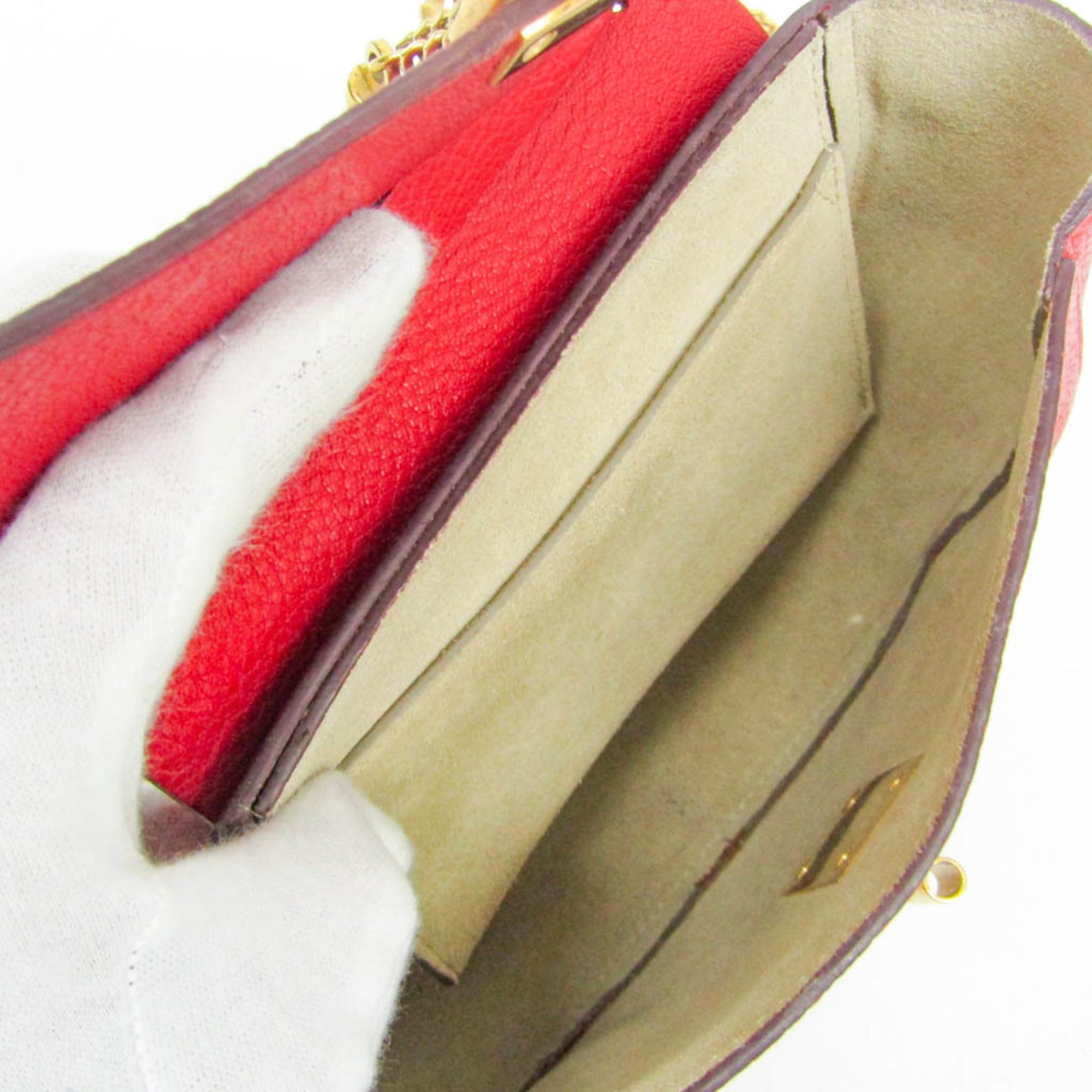 Chloe Chloé Drew Women's Leather Shoulder Bag Red Color Size ONE SIZE - 3 Thumbnail