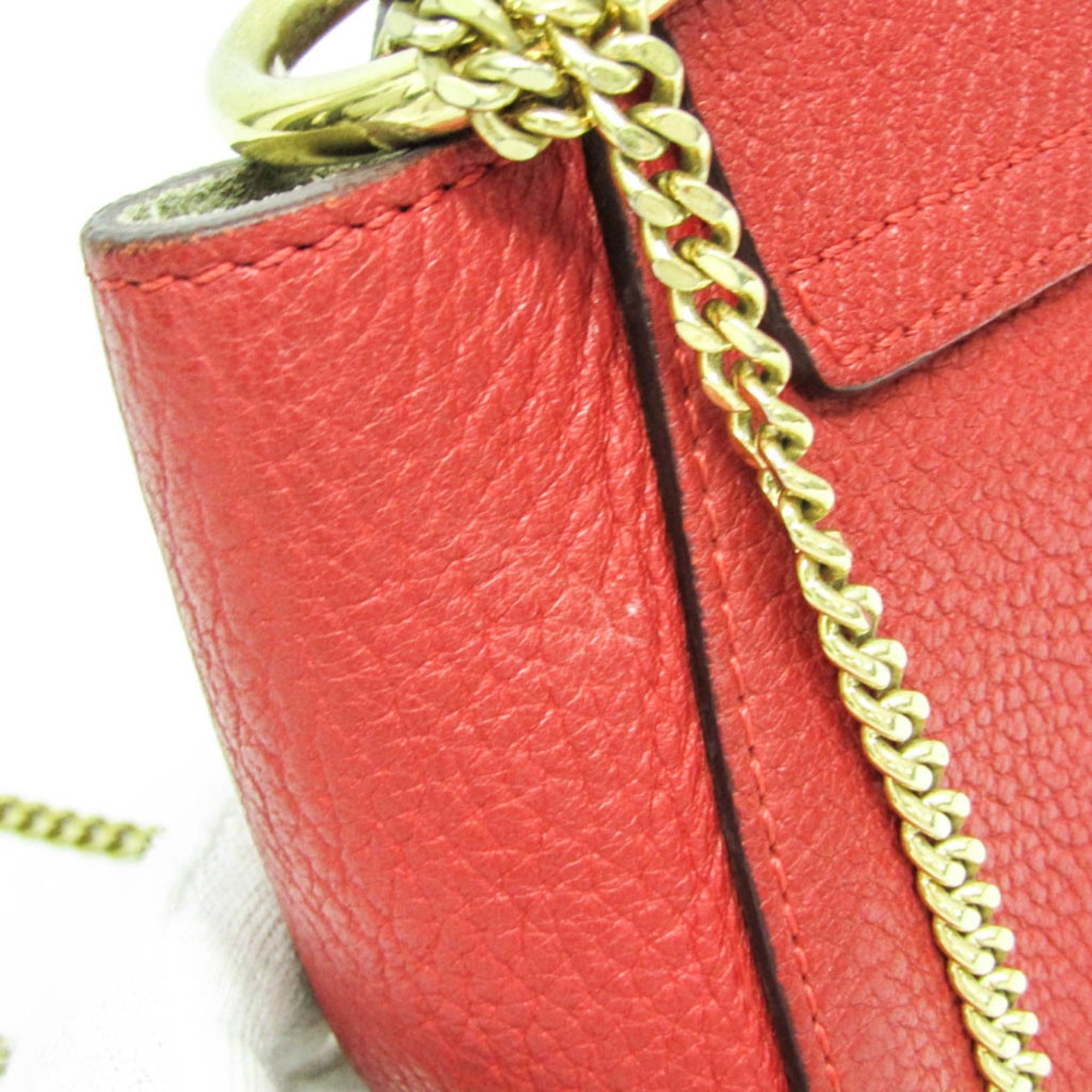 Chloe Chloé Drew Women's Leather Shoulder Bag Red Color Size ONE SIZE - 8 Thumbnail