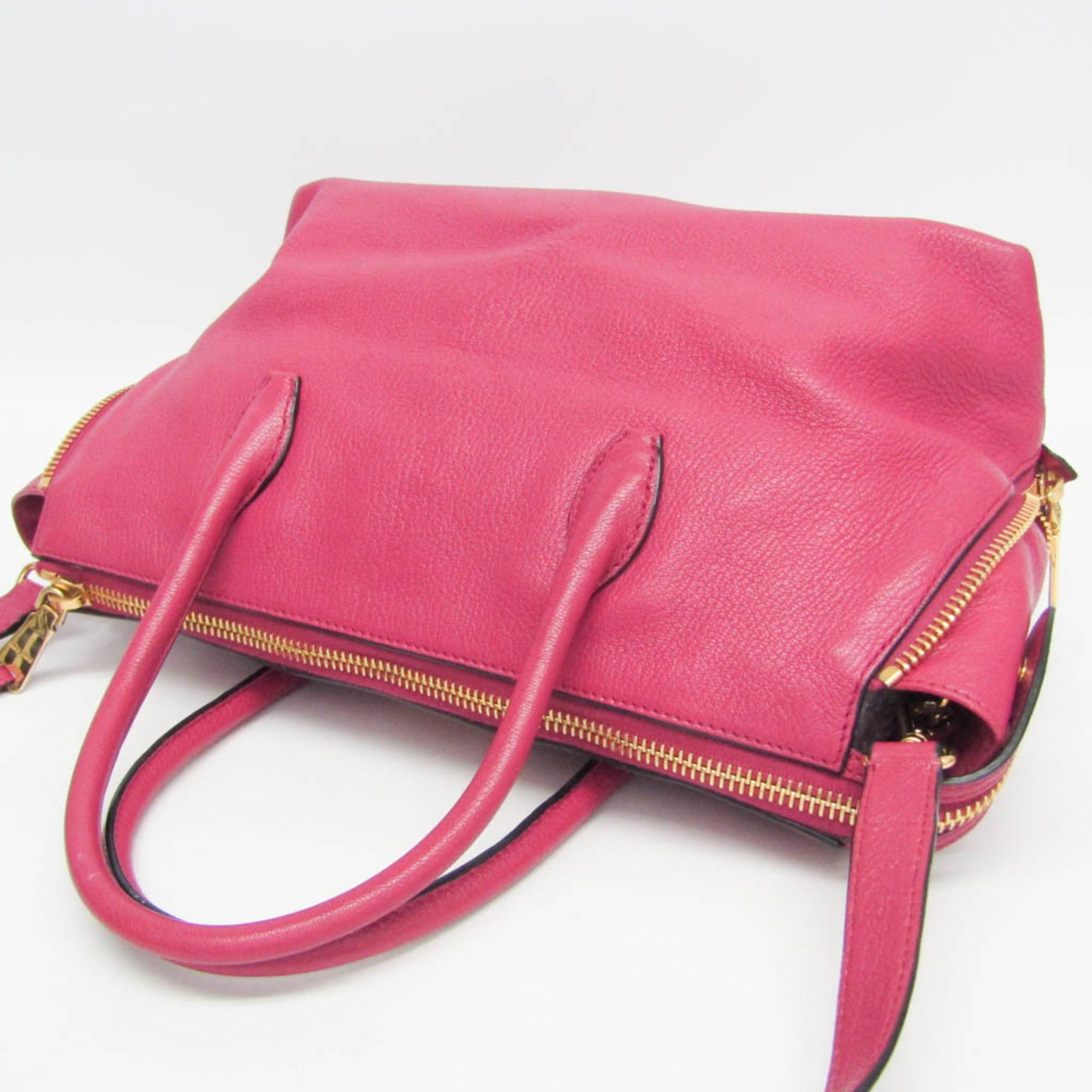 Miu Miu Miu Miu MADRAS RN1016 Women's Leather Handbag,Shoulder Bag Pink Size ONE SIZE - 6 Thumbnail