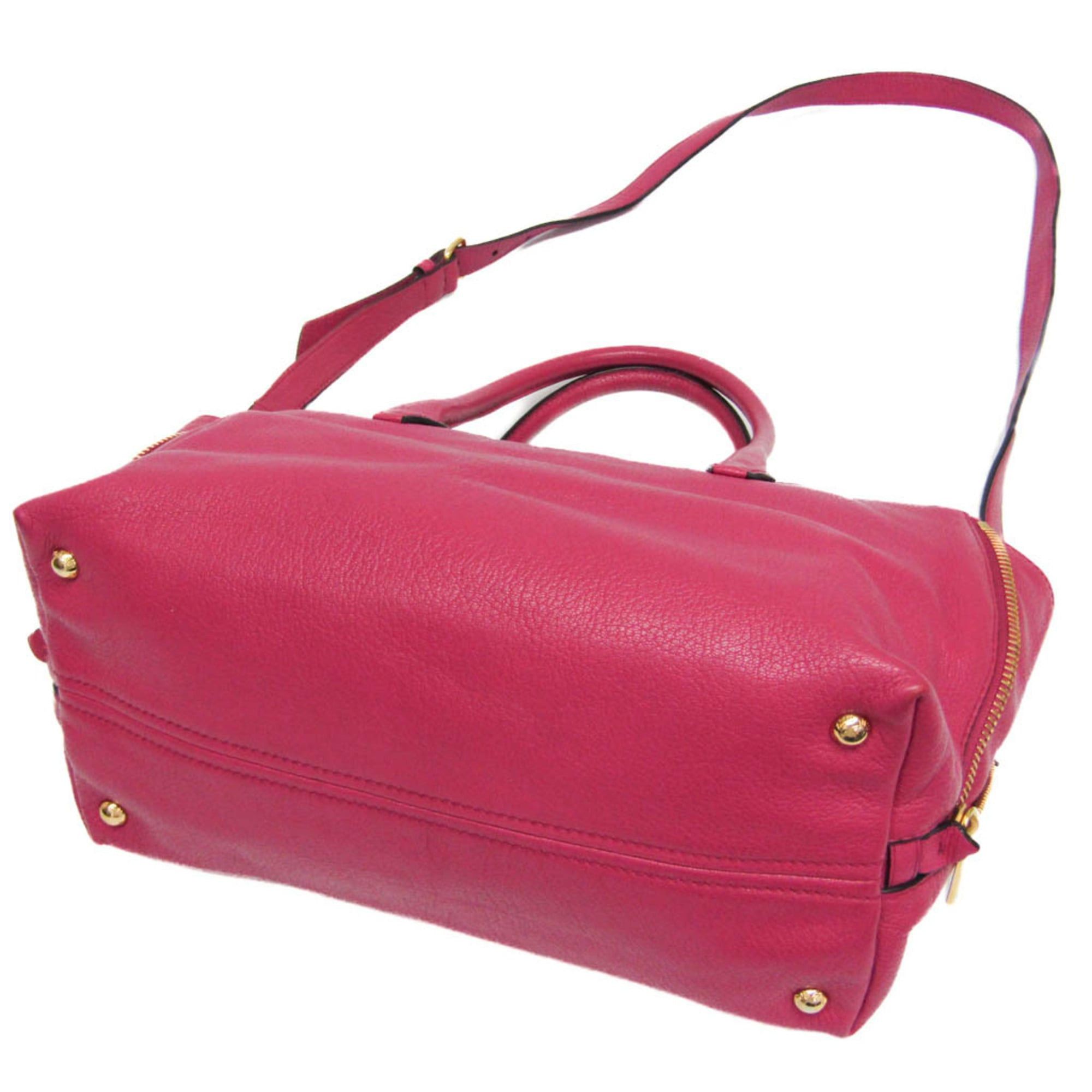 Miu Miu Miu Miu MADRAS RN1016 Women's Leather Handbag,Shoulder Bag Pink Size ONE SIZE - 2 Thumbnail