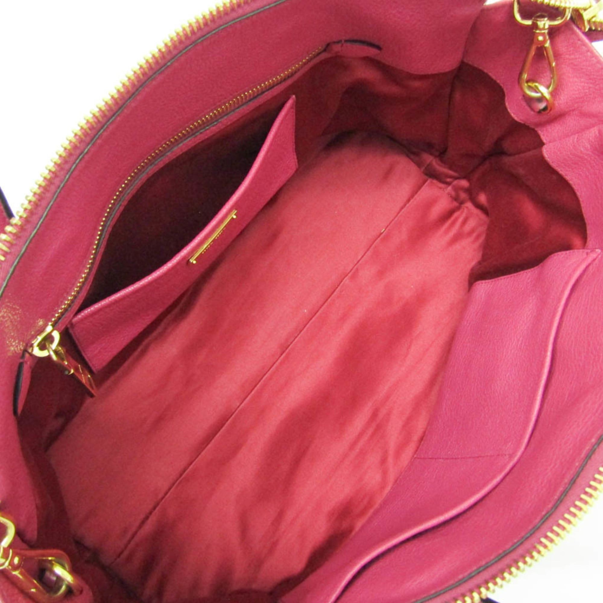 Miu Miu Miu Miu MADRAS RN1016 Women's Leather Handbag,Shoulder Bag Pink Size ONE SIZE - 3 Thumbnail