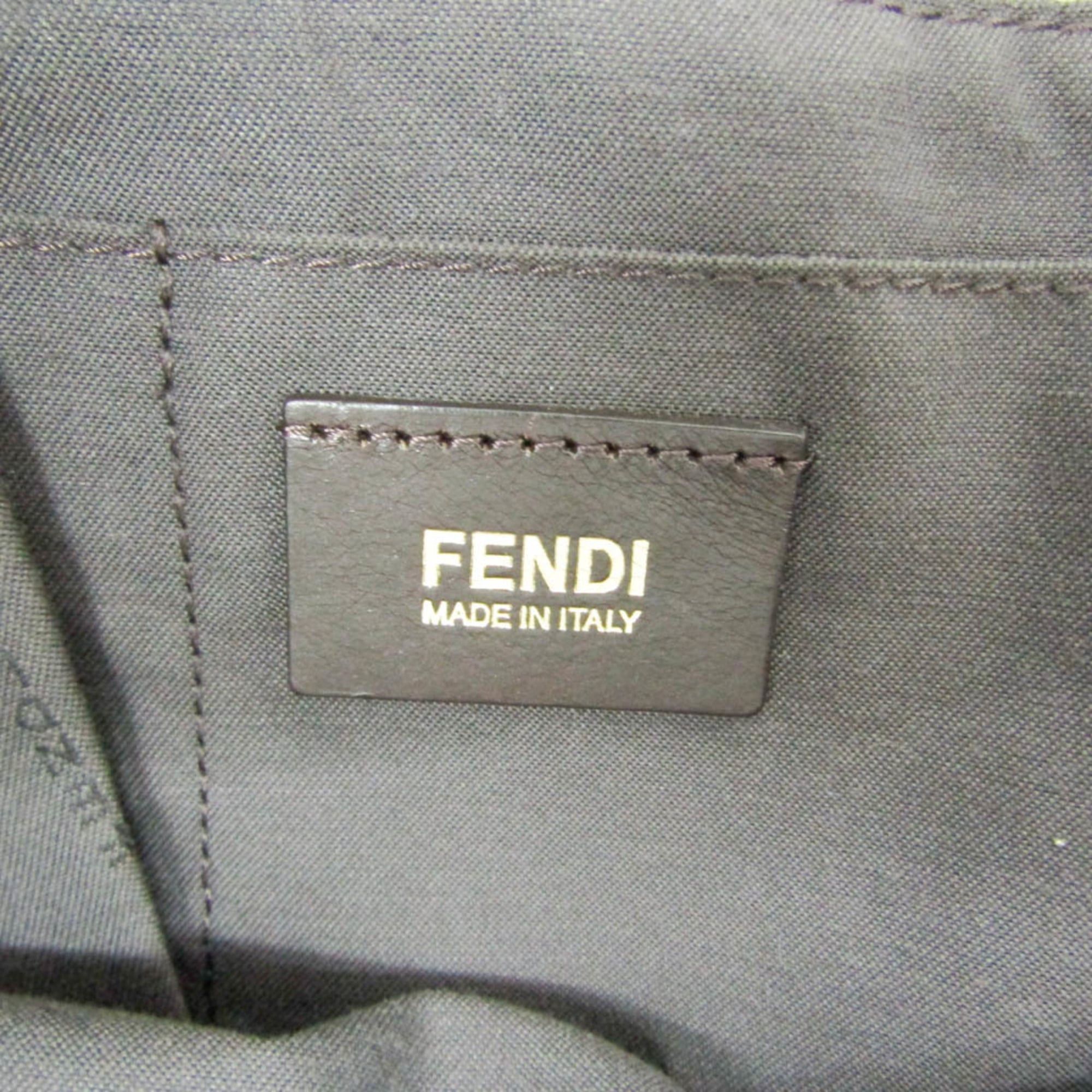 Fendi Fendi Zucchino 8BH215 Women's Canvas,Leather Tote Bag Beige,Brown Size ONE SIZE - 17 Thumbnail