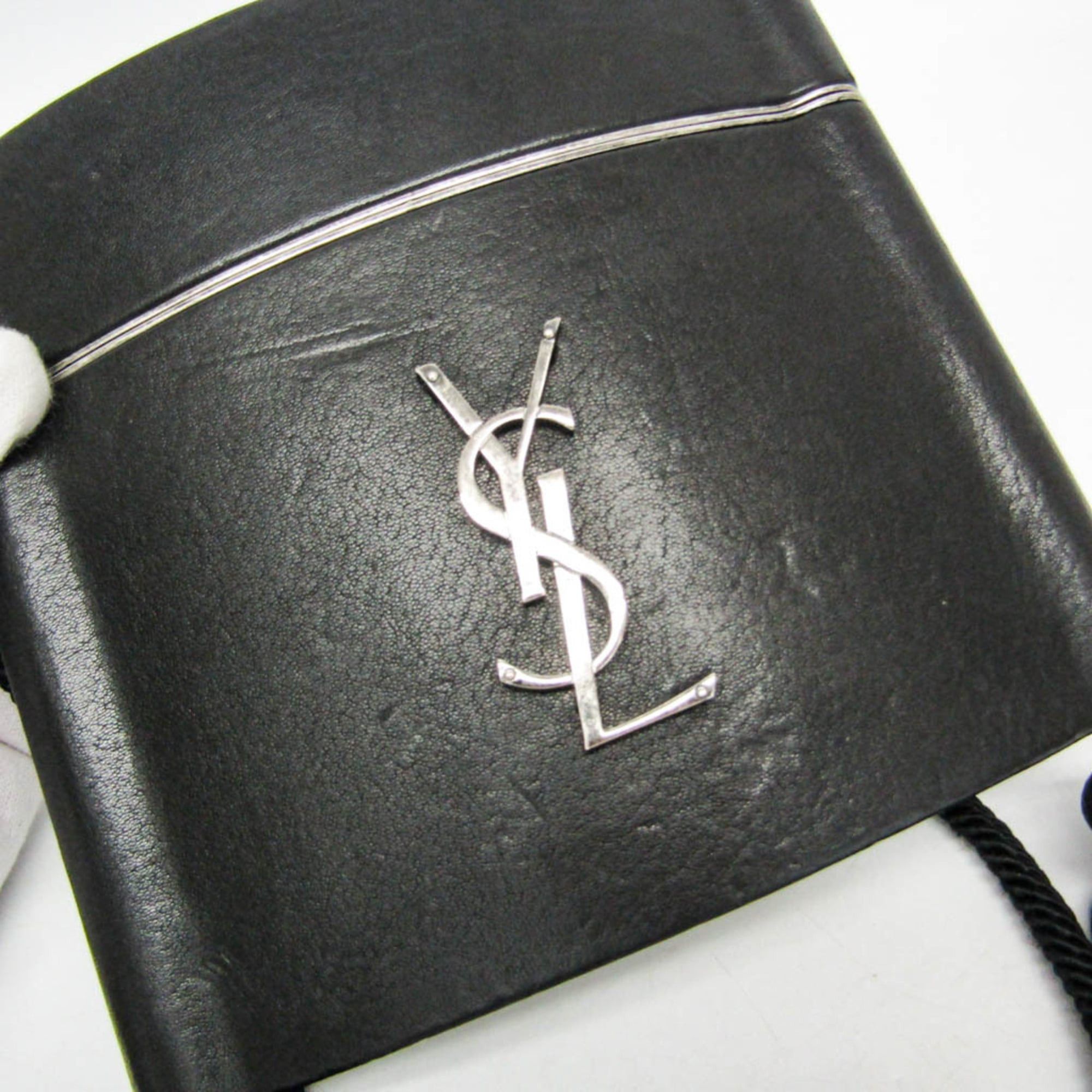 Yves Saint Laurent Yves Saint Laurent Opium 533198 Women's Leather Shoulder Bag Black Size ONE SIZE - 15 Thumbnail