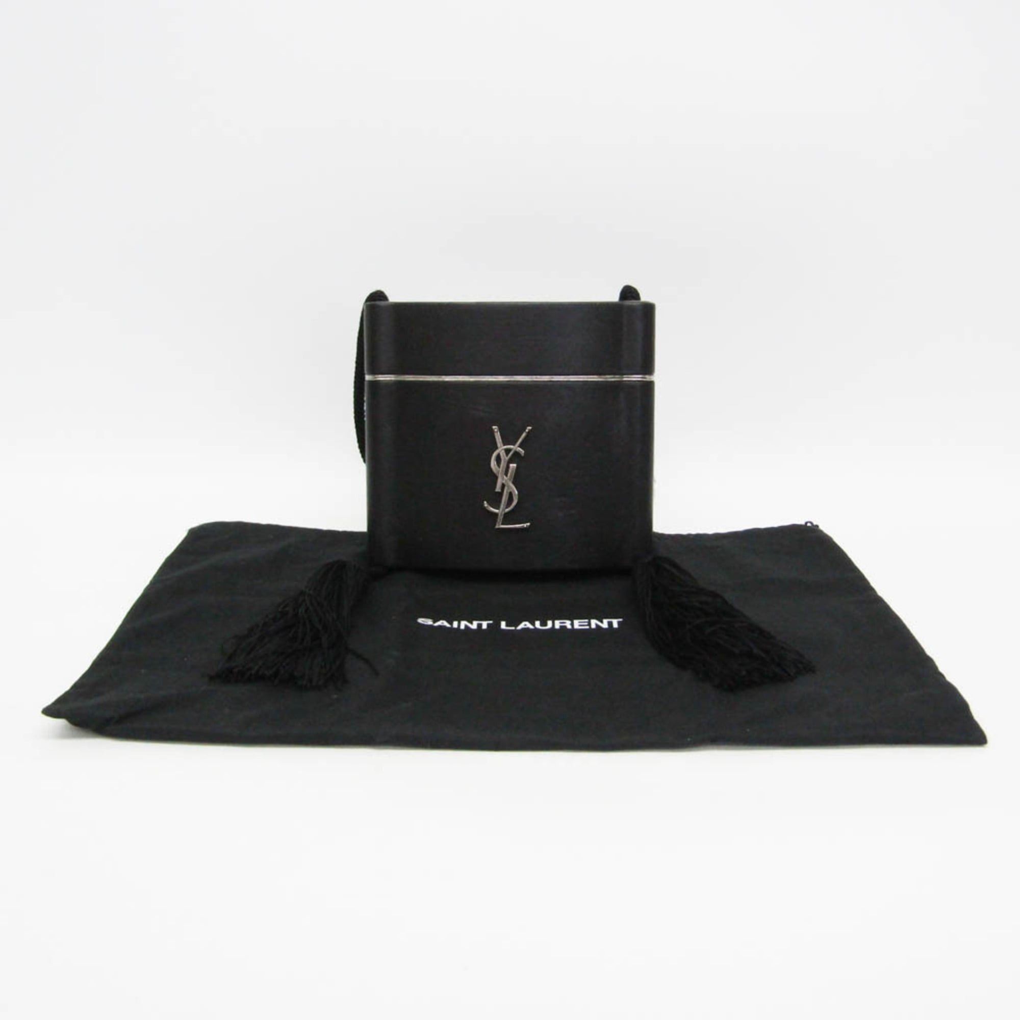Yves Saint Laurent Yves Saint Laurent Opium 533198 Women's Leather Shoulder Bag Black Size ONE SIZE - 2 Thumbnail