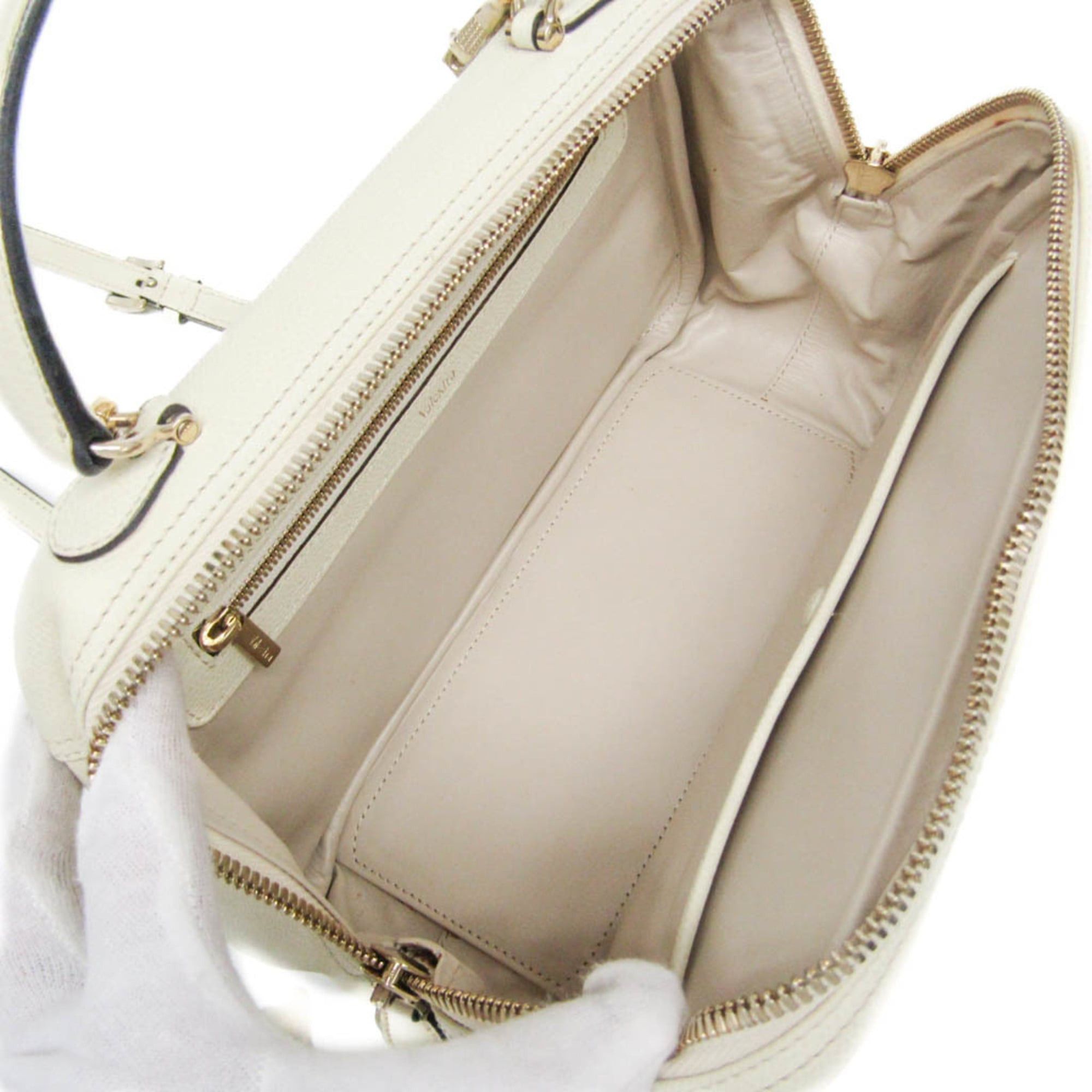 Valextra Valextra SERIE S Medium Women's Leather Handbag,Shoulder Bag Off-white Size ONE SIZE - 3 Thumbnail