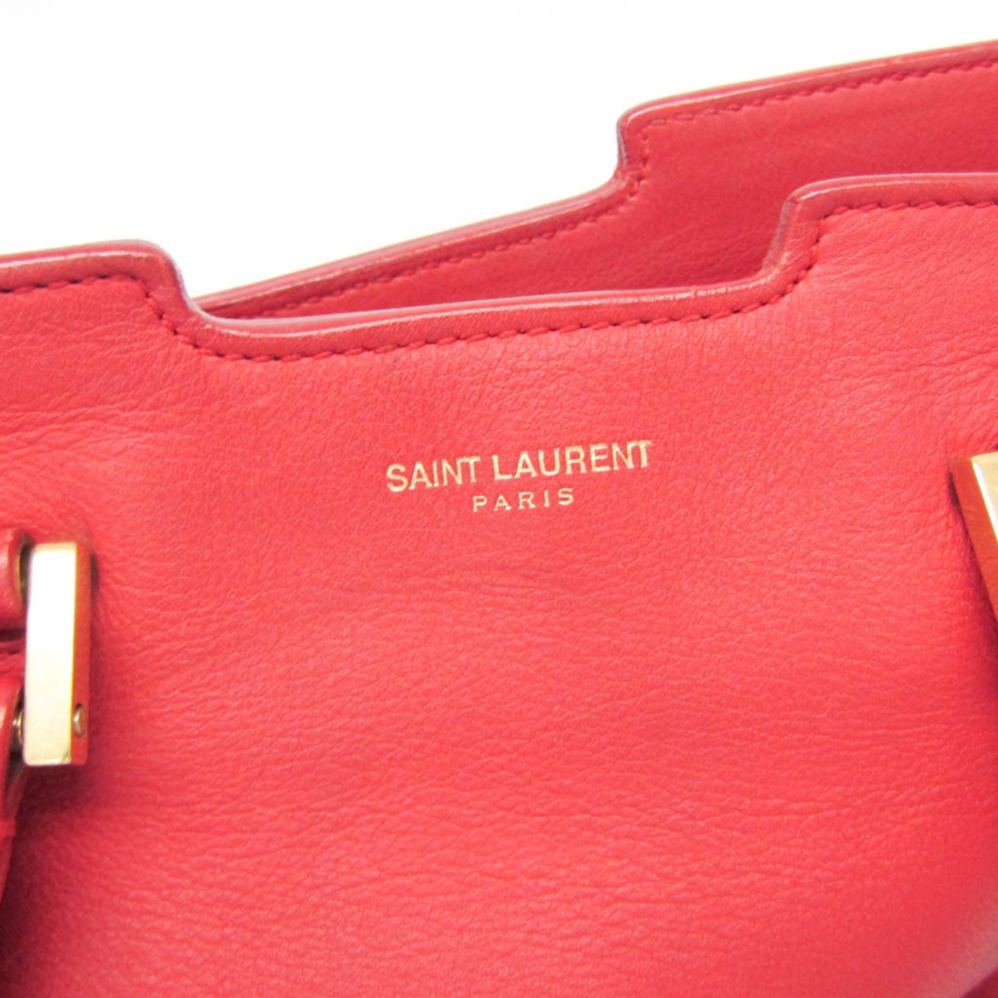 Saint Laurent Paris Saint Laurent Petit Cabass 311210 Women's Leather Handbag,Shoulder Bag Red Color Size ONE SIZE - 19 Thumbnail