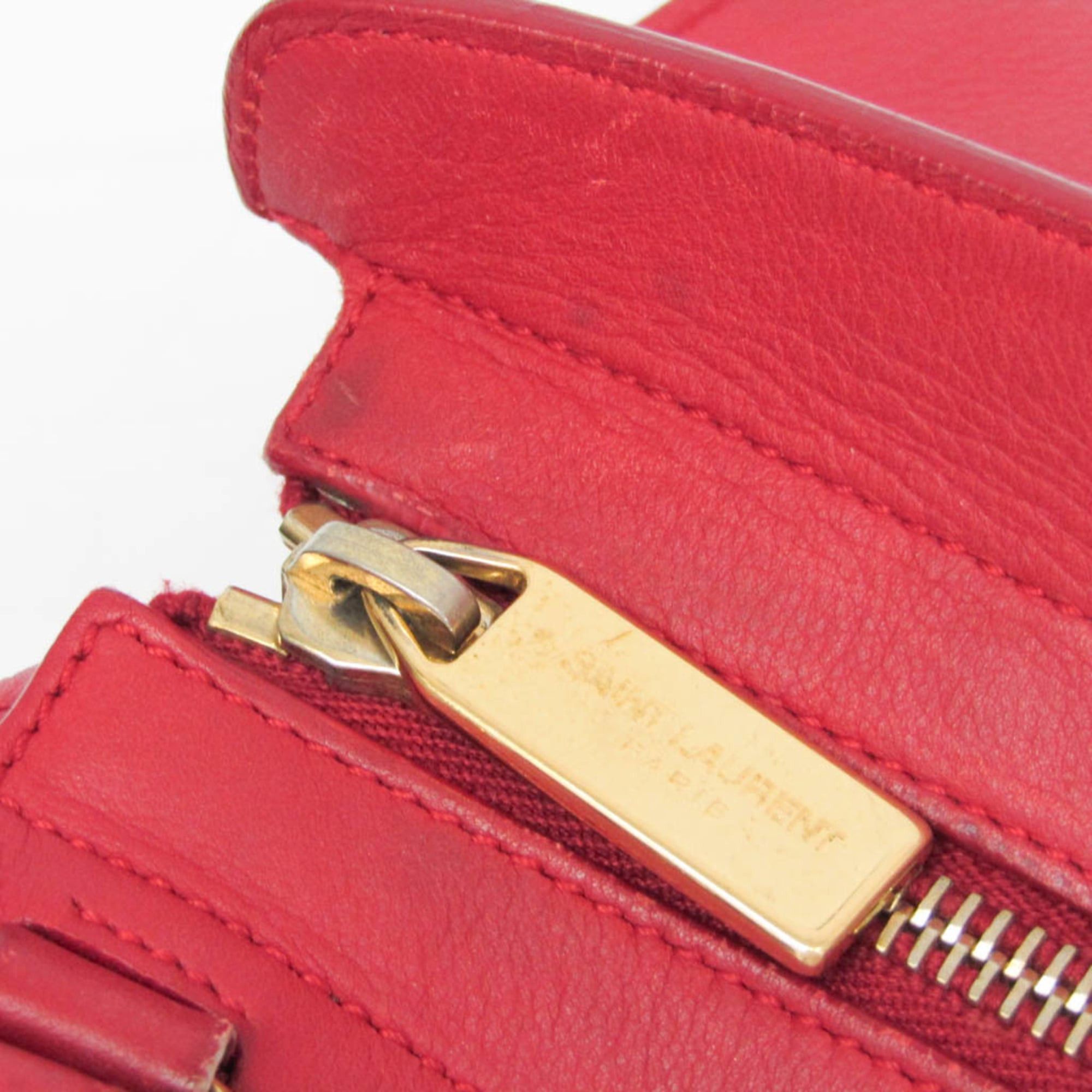 Saint Laurent Paris Saint Laurent Petit Cabass 311210 Women's Leather Handbag,Shoulder Bag Red Color Size ONE SIZE - 15 Thumbnail