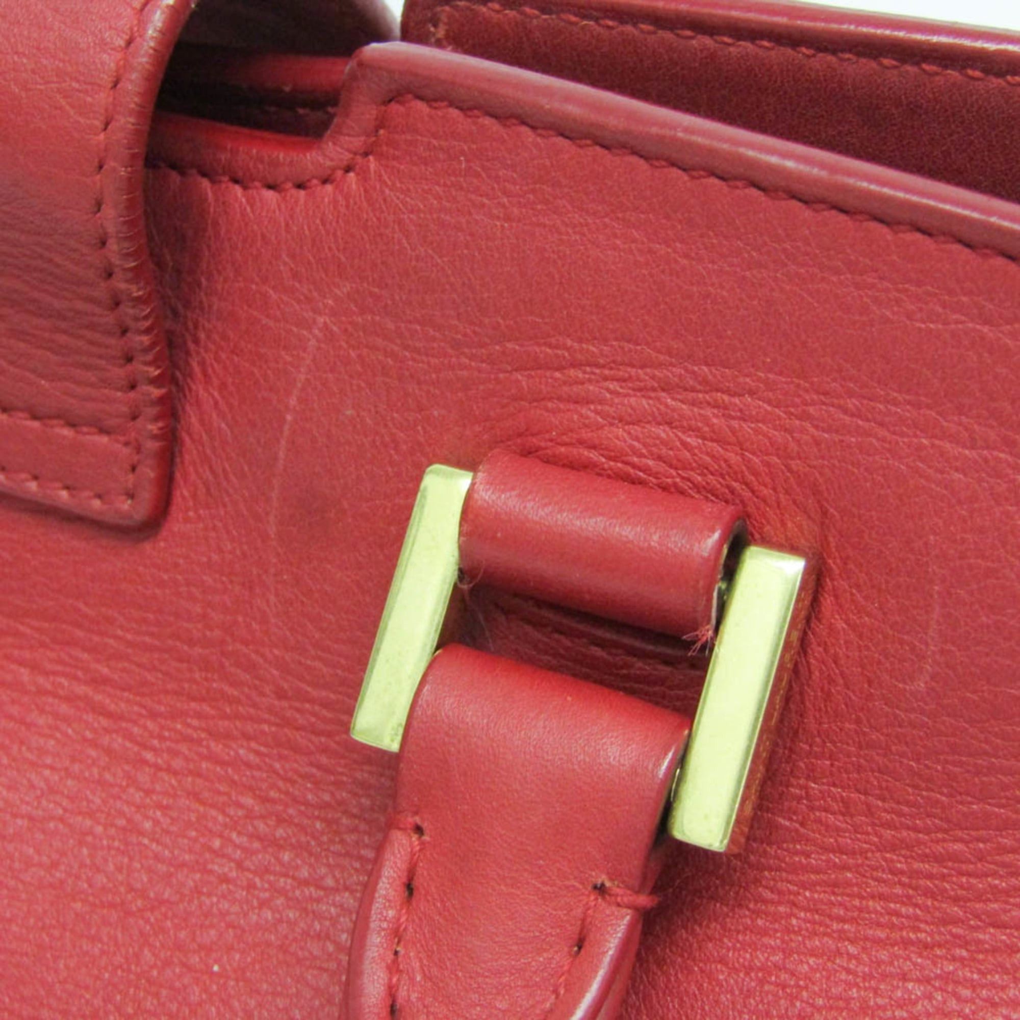 Saint Laurent Paris Saint Laurent Petit Cabass 311210 Women's Leather Handbag,Shoulder Bag Red Color Size ONE SIZE - 8 Thumbnail