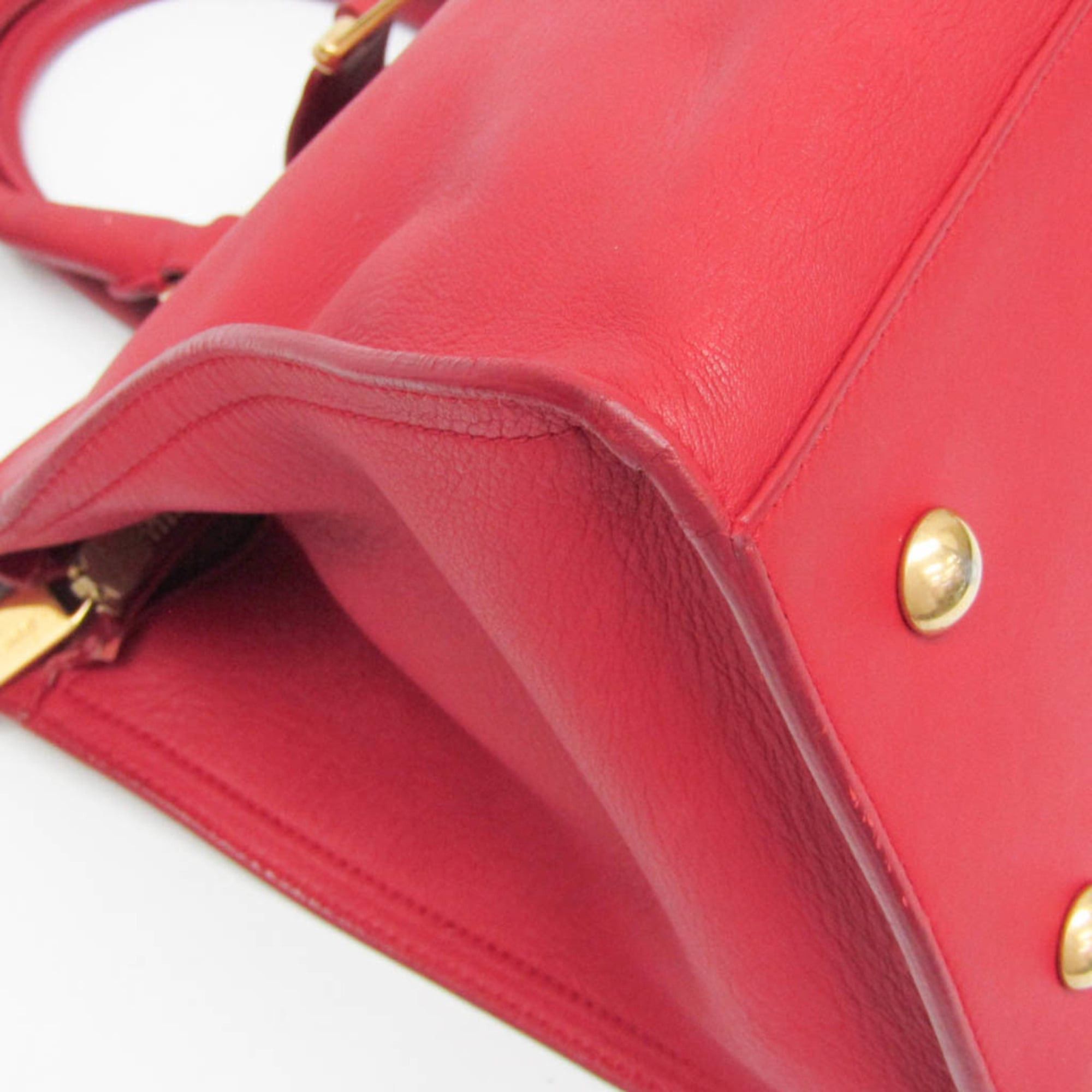 Saint Laurent Paris Saint Laurent Petit Cabass 311210 Women's Leather Handbag,Shoulder Bag Red Color Size ONE SIZE - 5 Thumbnail
