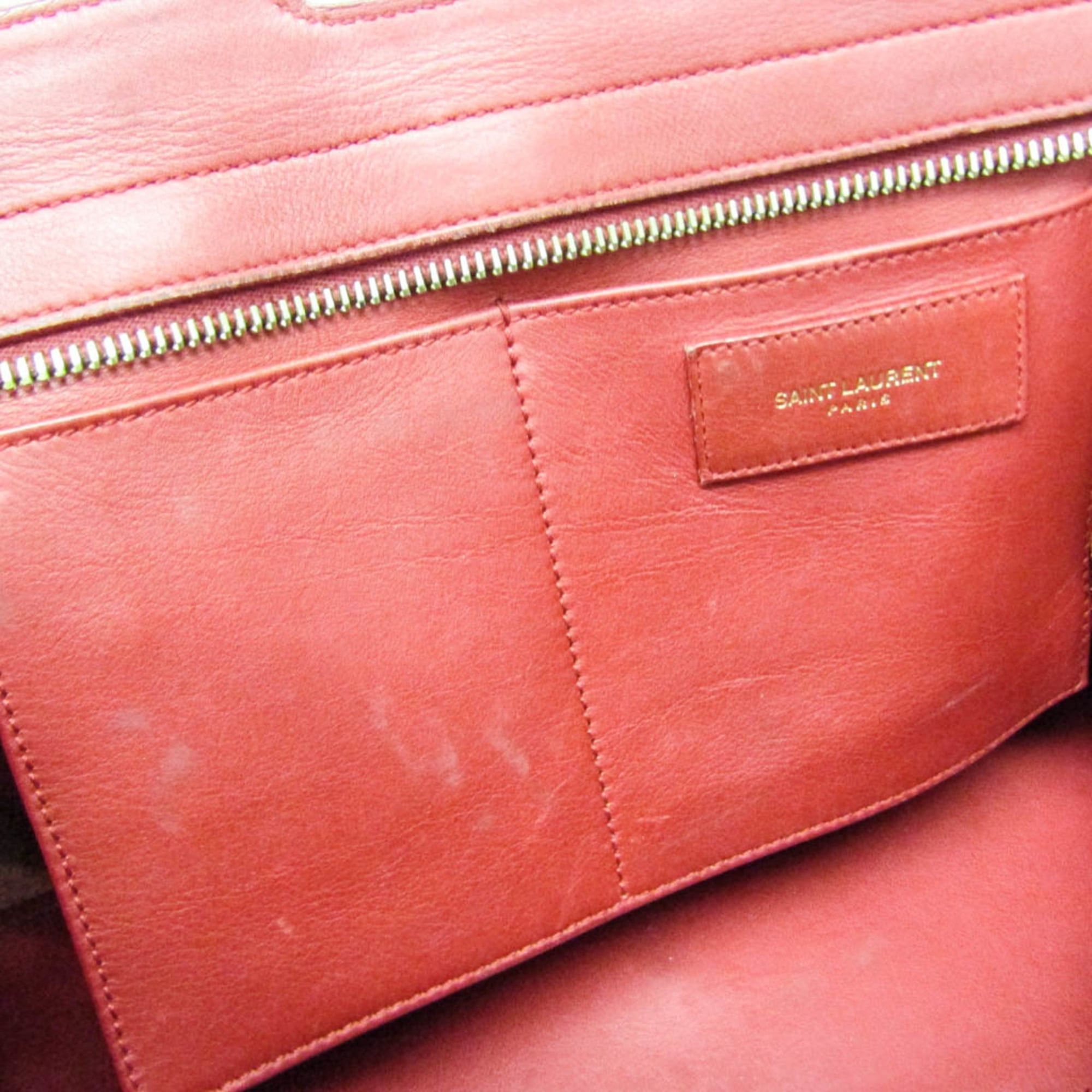 Saint Laurent Paris Saint Laurent Petit Cabass 311210 Women's Leather Handbag,Shoulder Bag Red Color Size ONE SIZE - 18 Thumbnail