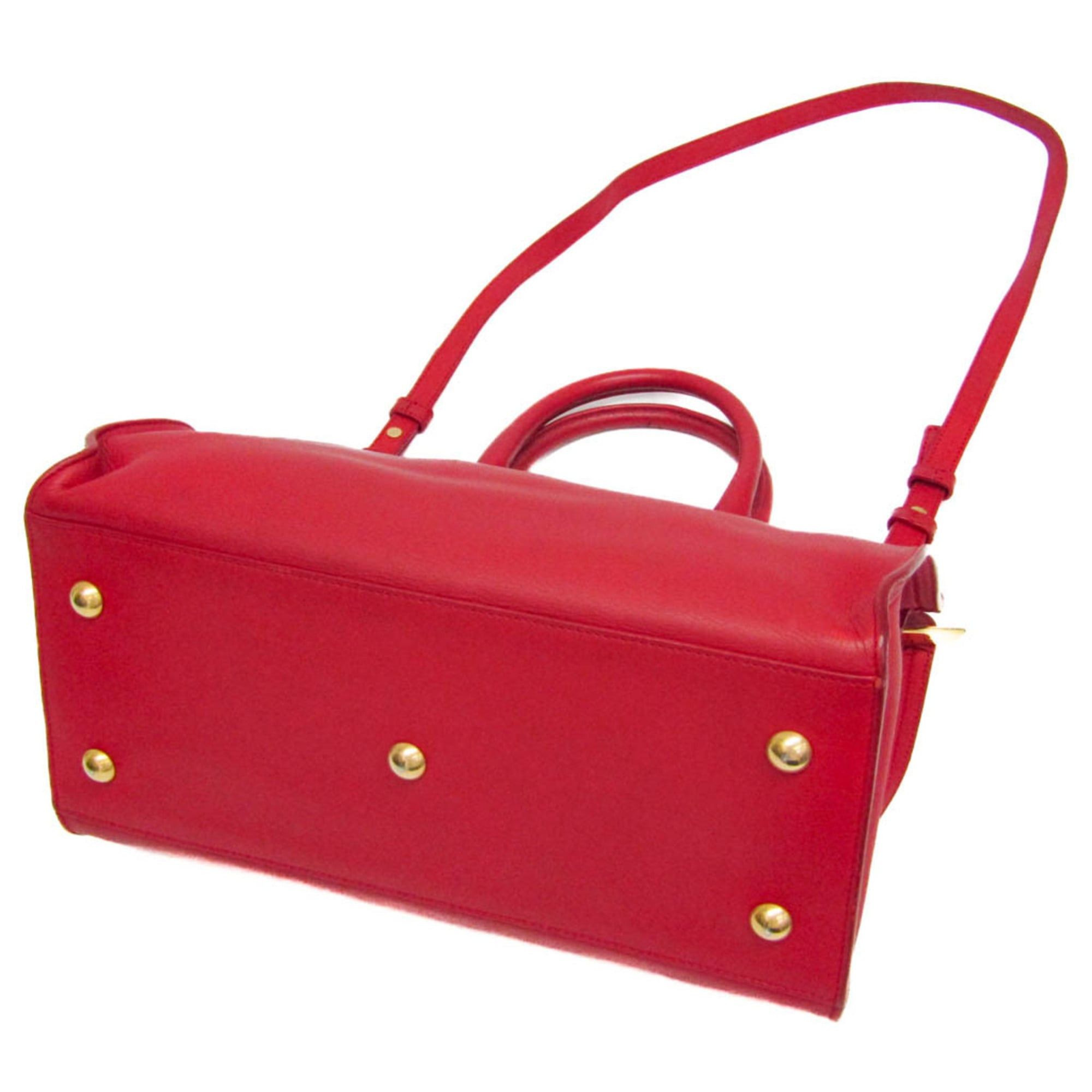 Saint Laurent Paris Saint Laurent Petit Cabass 311210 Women's Leather Handbag,Shoulder Bag Red Color Size ONE SIZE - 2 Thumbnail