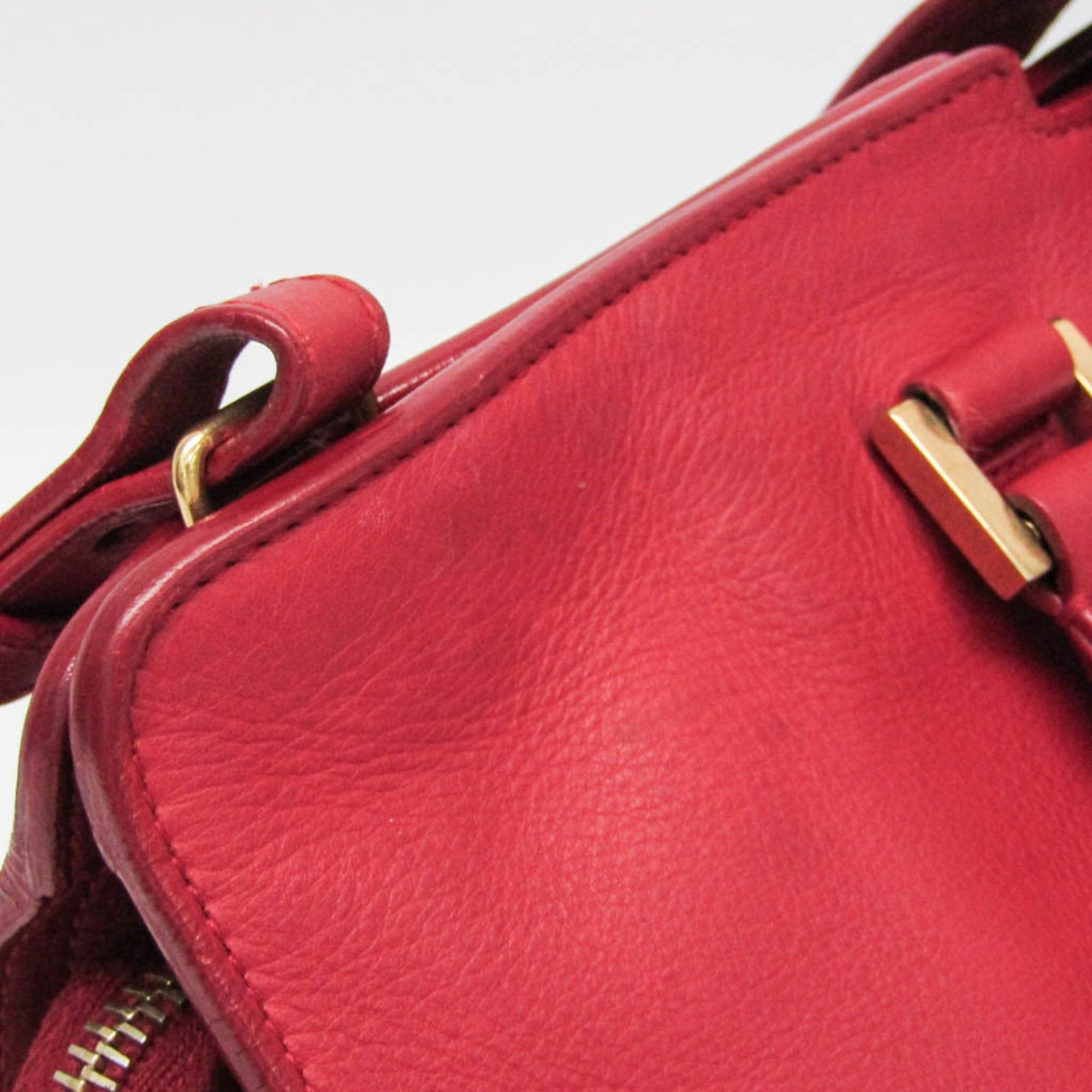 Saint Laurent Paris Saint Laurent Petit Cabass 311210 Women's Leather Handbag,Shoulder Bag Red Color Size ONE SIZE - 7 Thumbnail
