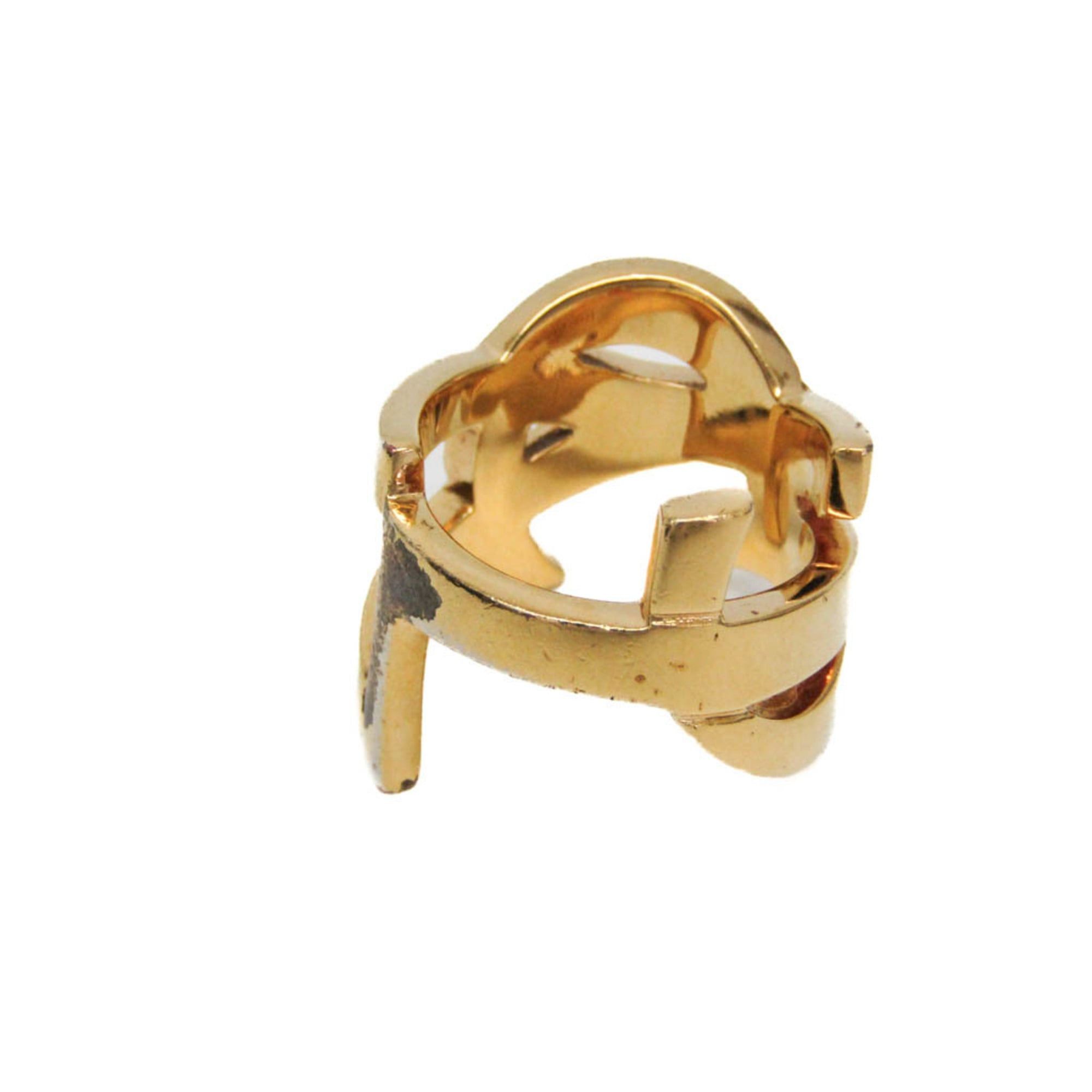 Yves Saint Laurent Yves Saint Laurent Opirium Twist Ring Metal Fashion Band Ring Gold Size ONE SIZE - 3 Thumbnail