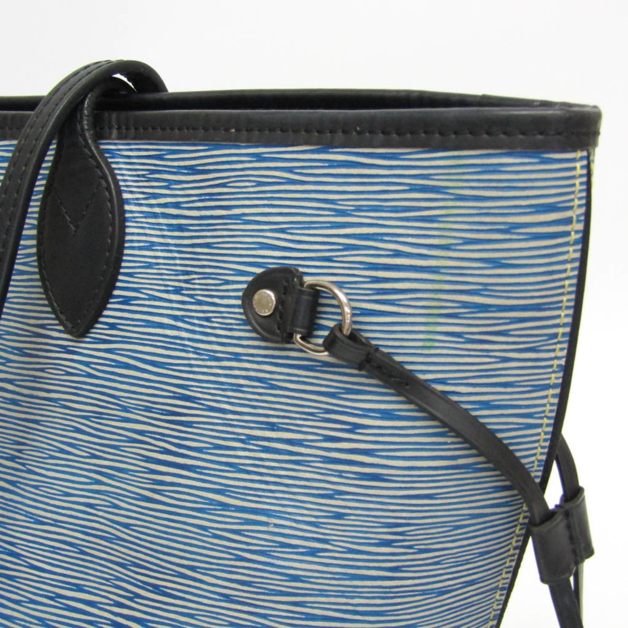 Louis Vuitton Louis Vuitton Epi Denim Neverfull MM M51053 Women's Tote Bag Black,Blue Size ONE SIZE - 6 Thumbnail