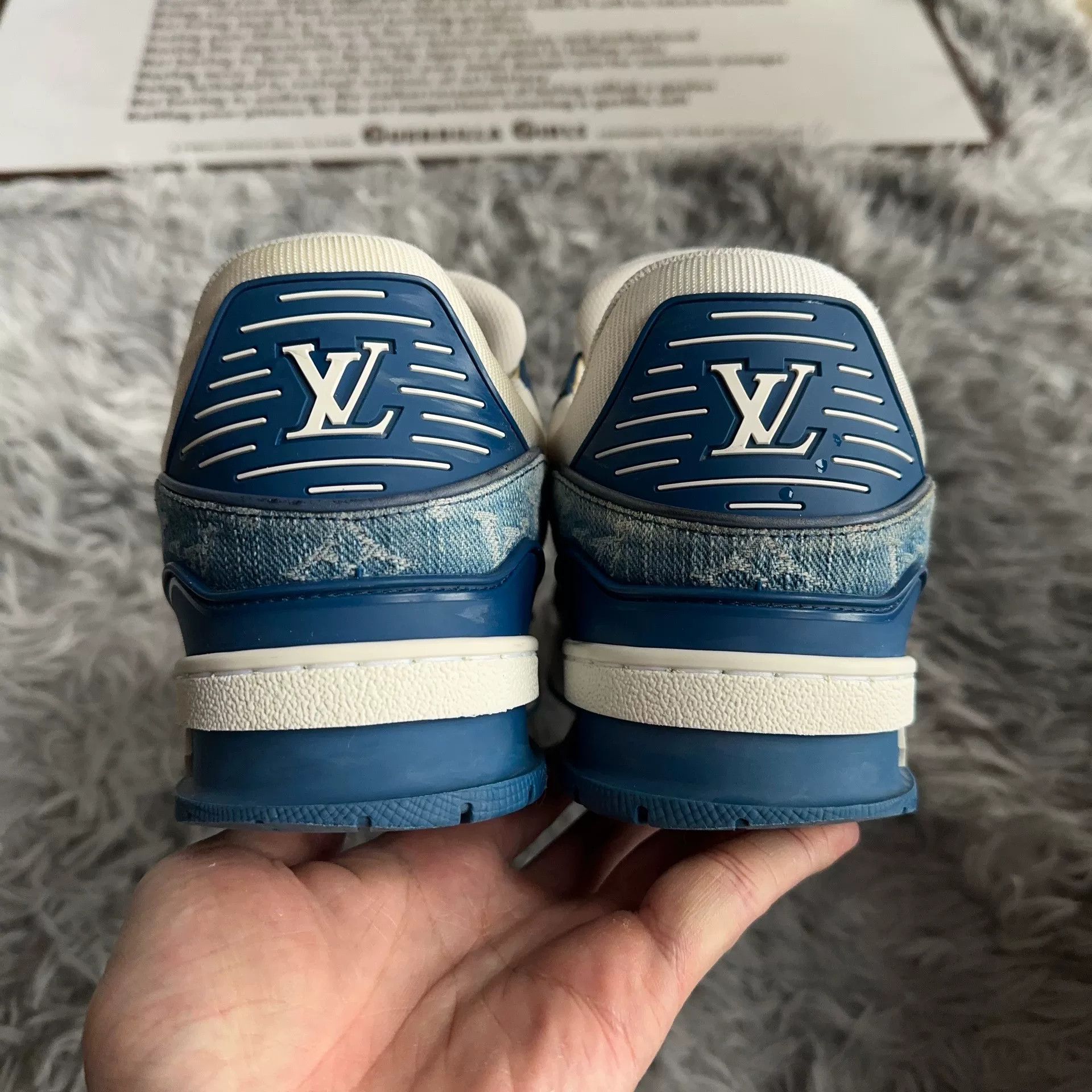 Louis Vuitton Louis Vuitton Training Denim Blue Lowtop Sneakers 7.5 Men Size US 7.5 / EU 40-41 - 3 Thumbnail