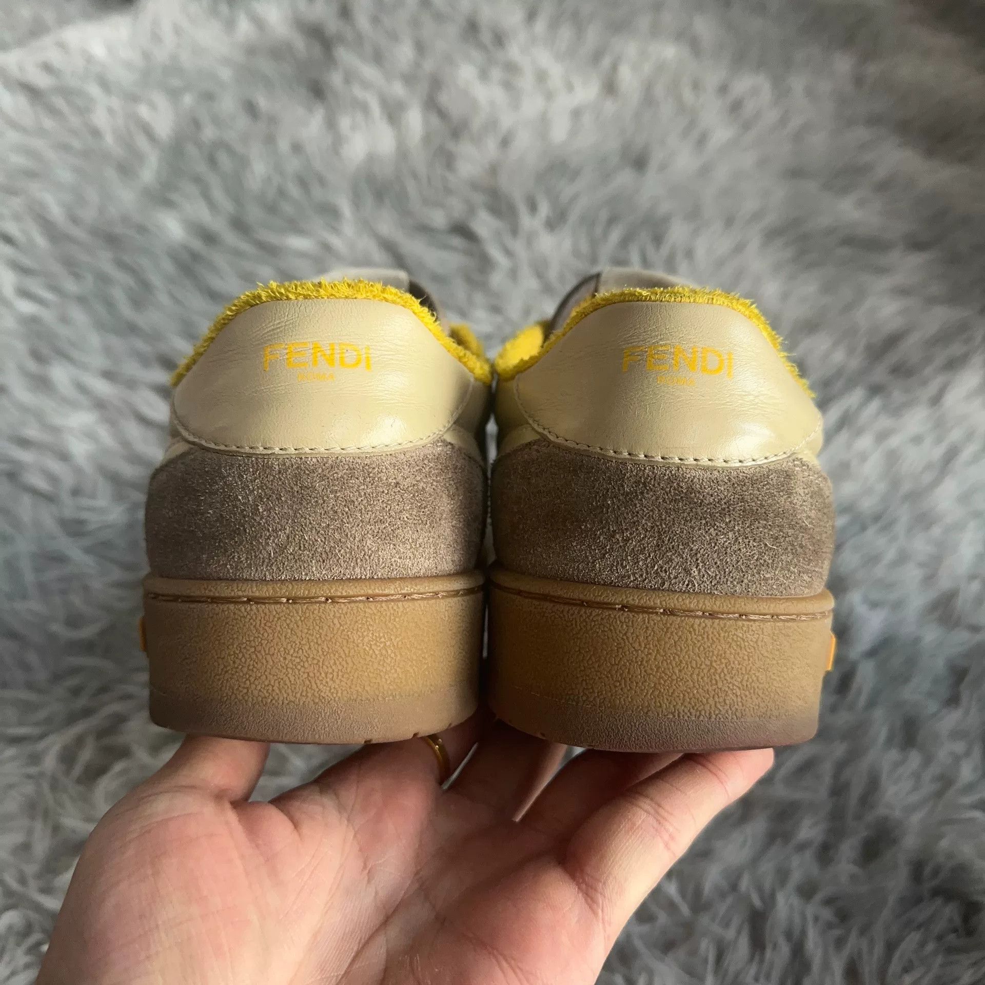 Fendi Fendi Beige Lowtop Sneakers 40 Men Size US 7.5 / EU 40-41 - 3 Thumbnail