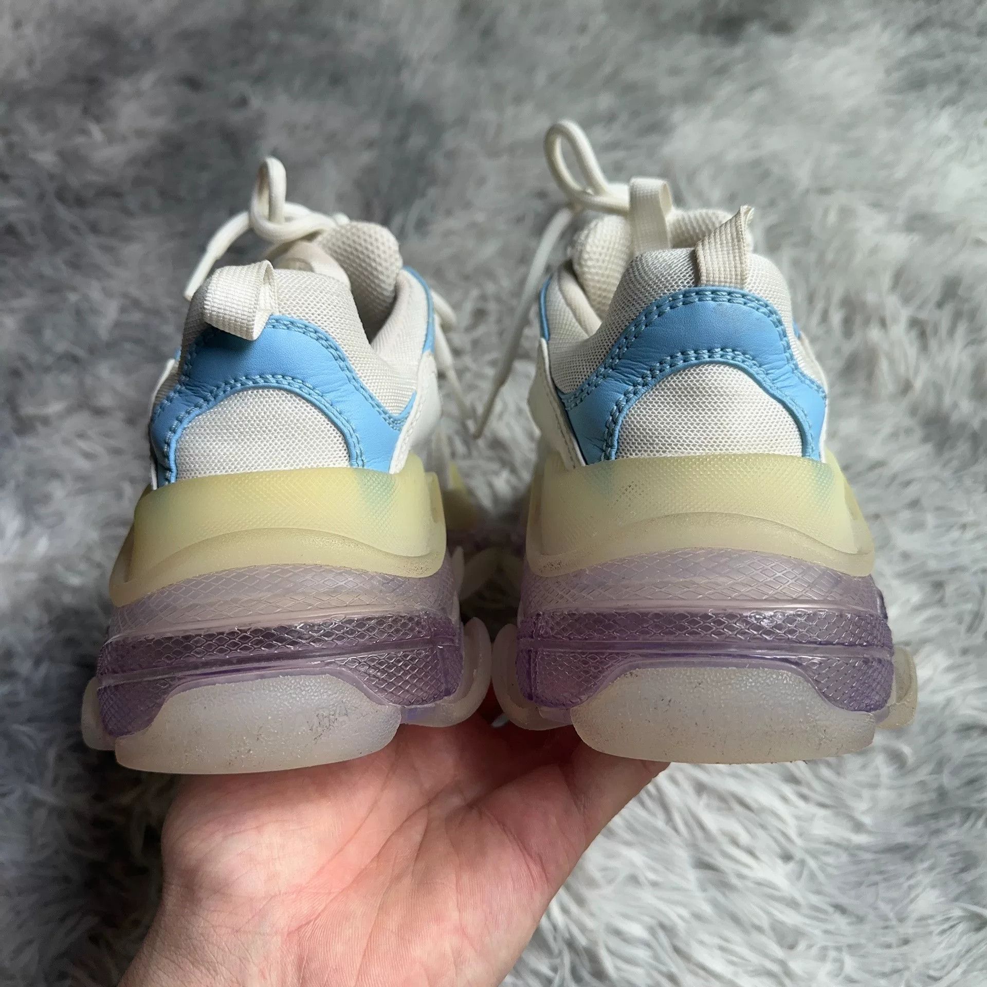 Balenciaga Balenciaga Blue Lowtop Sneakers 38 Women Size US 7.5 / IT 37.5 - 3 Thumbnail