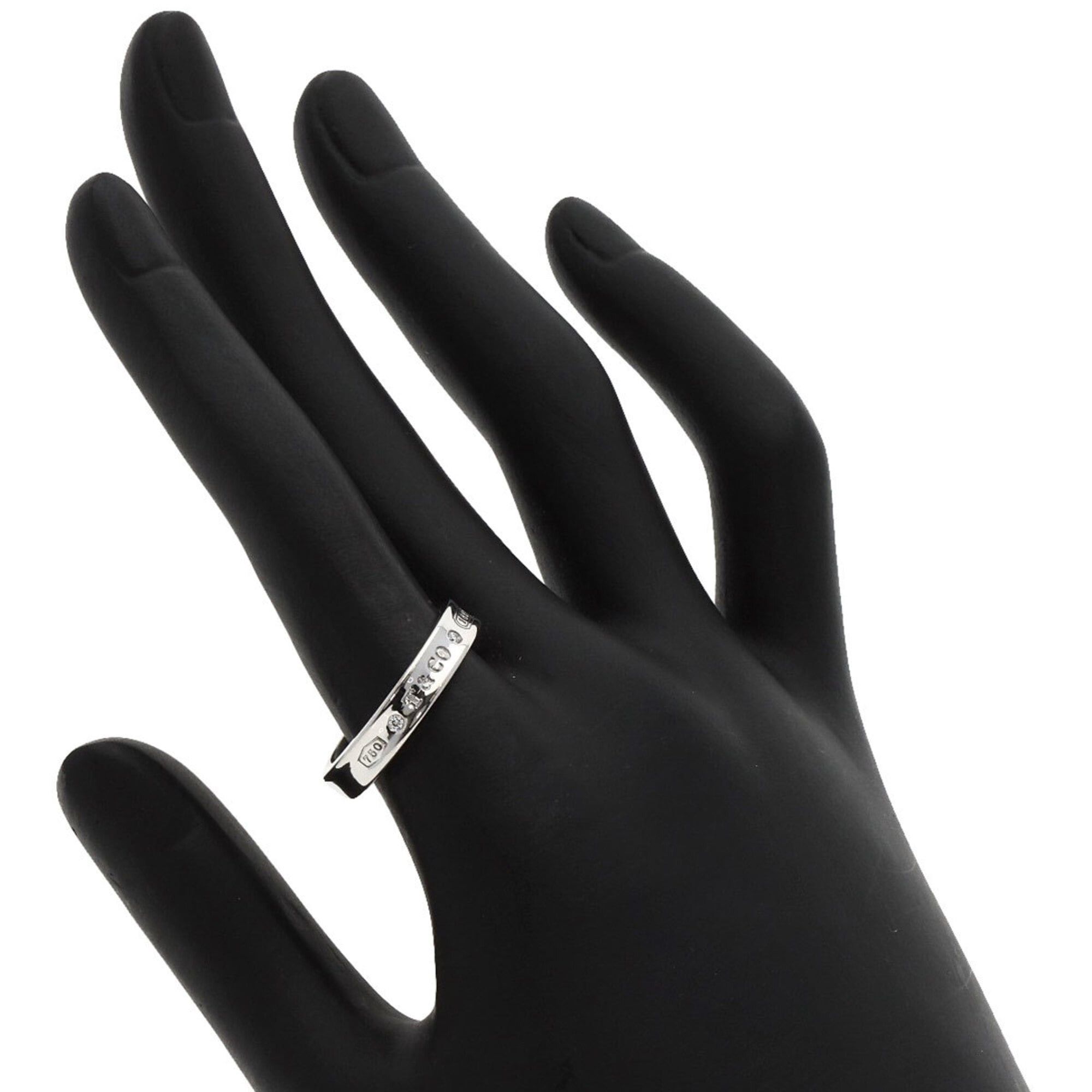 Tiffany & Co. Tiffany & Co. 1837 Narrow 2-Diamond Ring, 18K White Gold, Women's. Size ONE SIZE - 5 Thumbnail