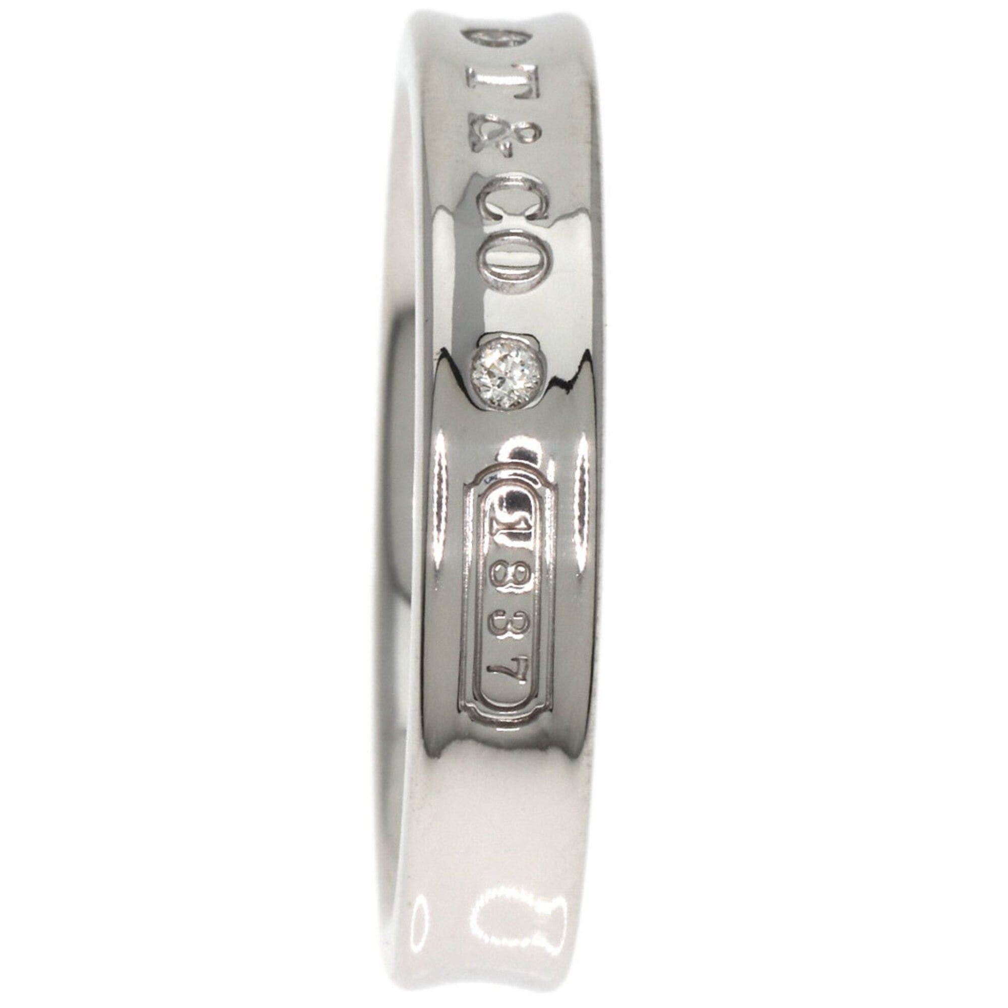 Tiffany & Co. Tiffany & Co. 1837 Narrow 2-Diamond Ring, 18K White Gold, Women's. Size ONE SIZE - 3 Thumbnail
