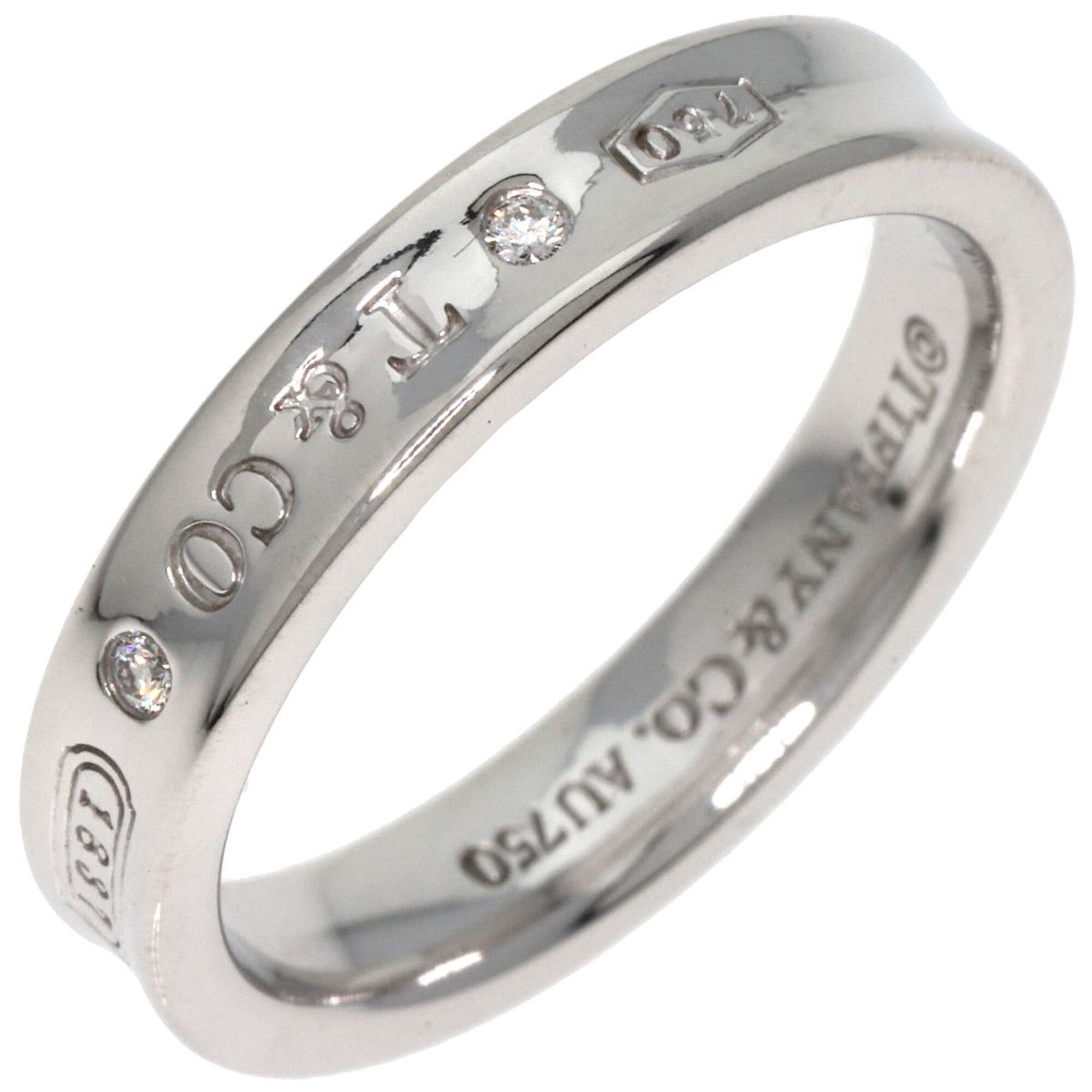 Tiffany & Co. Tiffany & Co. 1837 Narrow 2-Diamond Ring, 18K White Gold, Women's. Size ONE SIZE - 2 Thumbnail