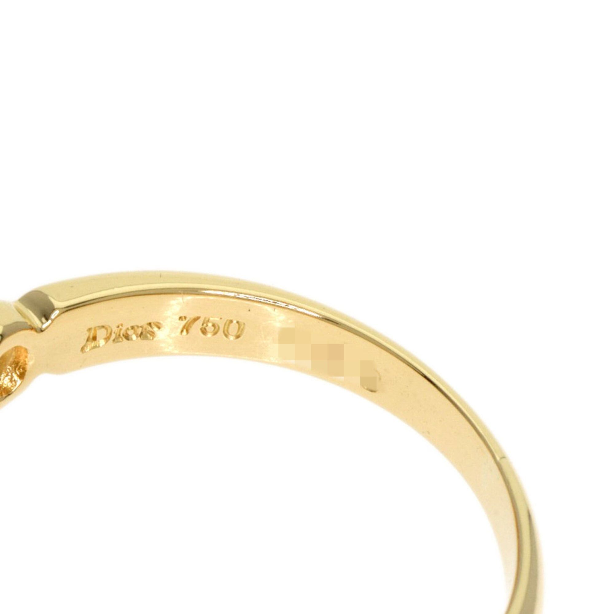 Dior Christian Dior Dior Diamond Heart Motif Ring, 18K Yellow Gold, Women's Size ONE SIZE - 5 Thumbnail