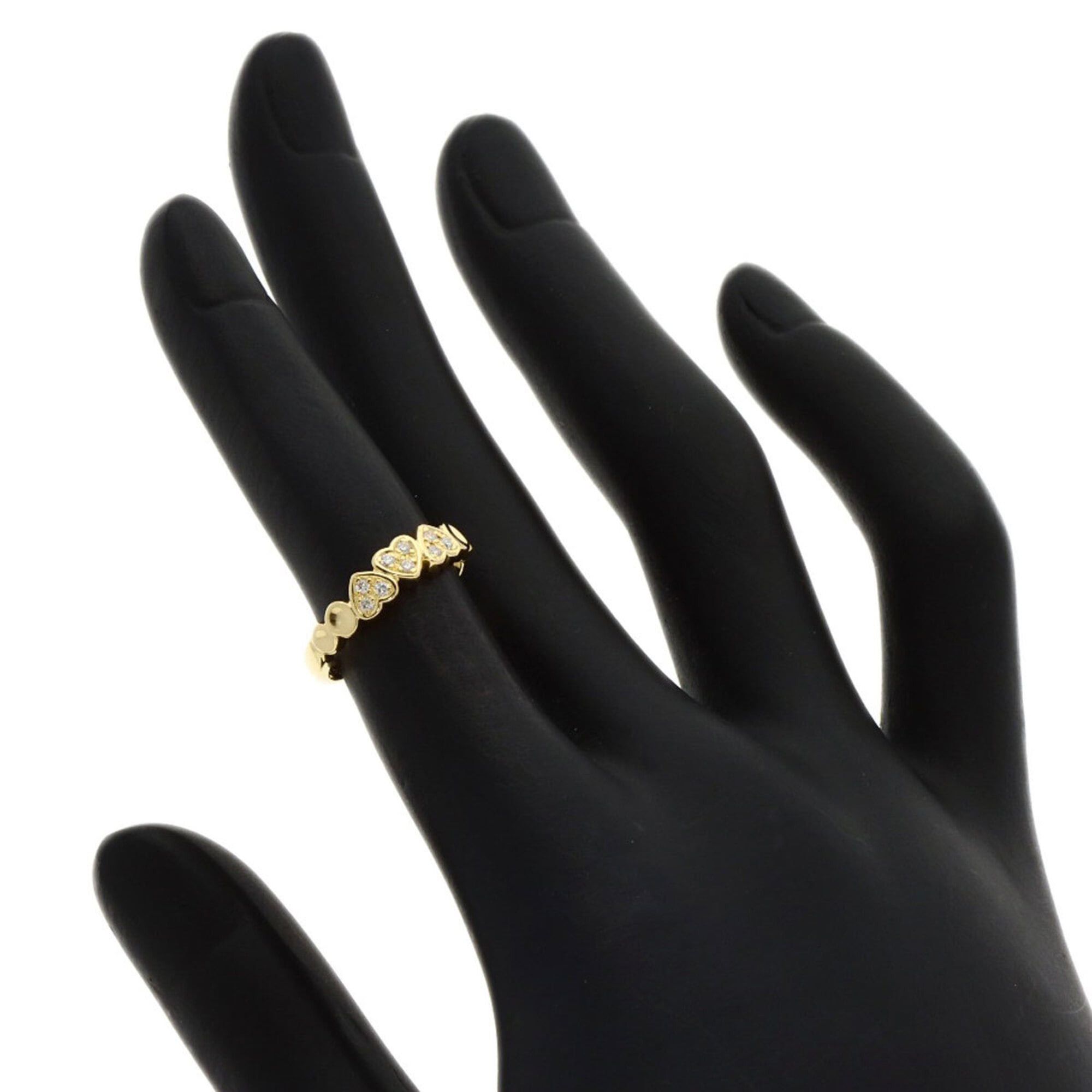 Dior Christian Dior Dior Diamond Heart Motif Ring, 18K Yellow Gold, Women's Size ONE SIZE - 6 Thumbnail