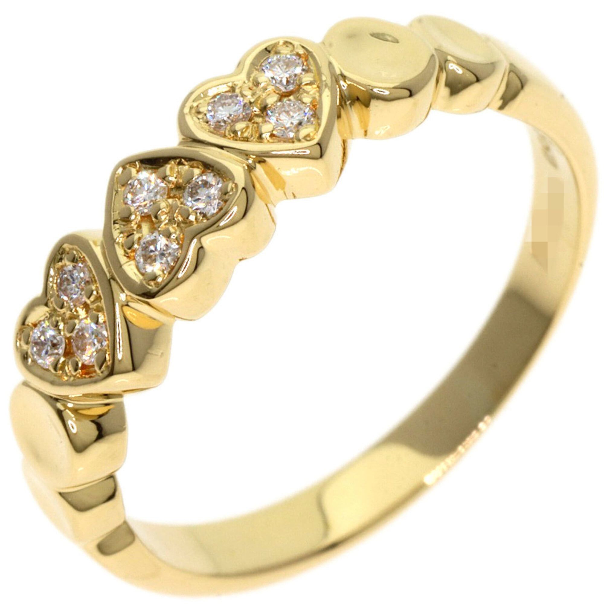 Dior Christian Dior Dior Diamond Heart Motif Ring, 18K Yellow Gold, Women's Size ONE SIZE - 2 Thumbnail