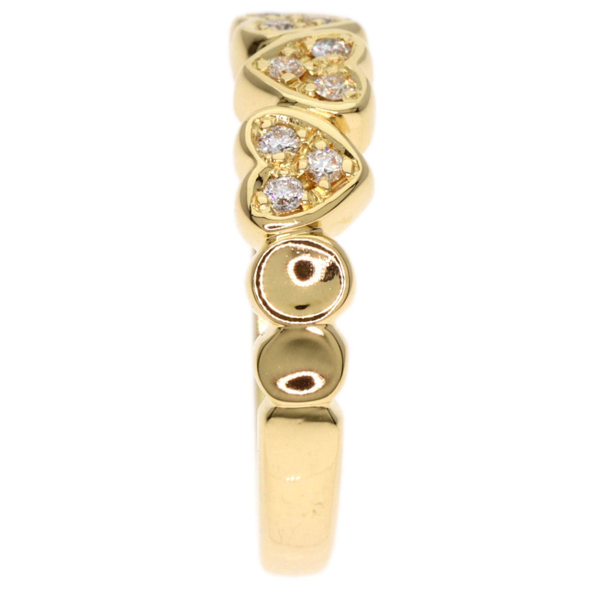 Dior Christian Dior Dior Diamond Heart Motif Ring, 18K Yellow Gold, Women's Size ONE SIZE - 3 Thumbnail