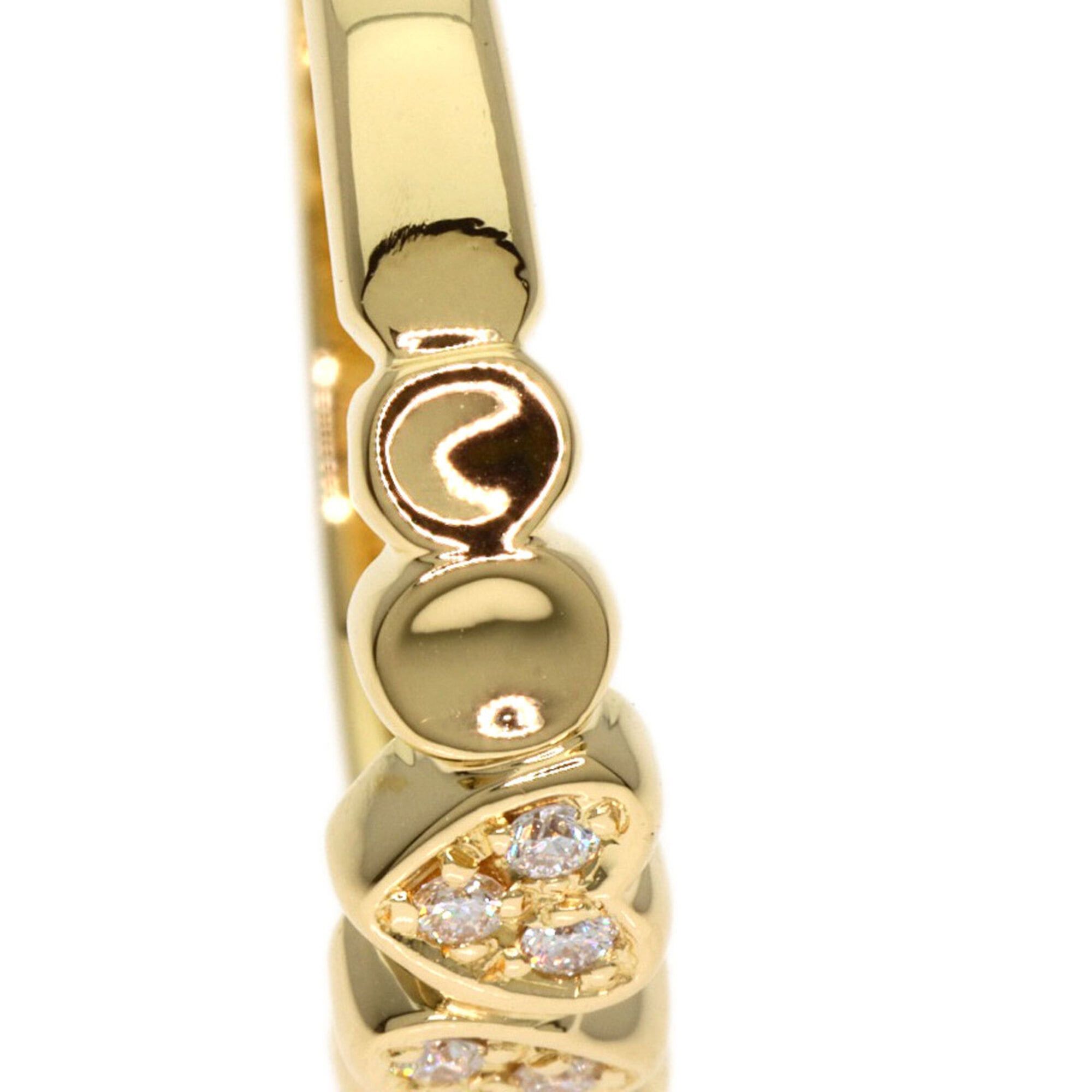 Dior Christian Dior Dior Diamond Heart Motif Ring, 18K Yellow Gold, Women's Size ONE SIZE - 9 Thumbnail