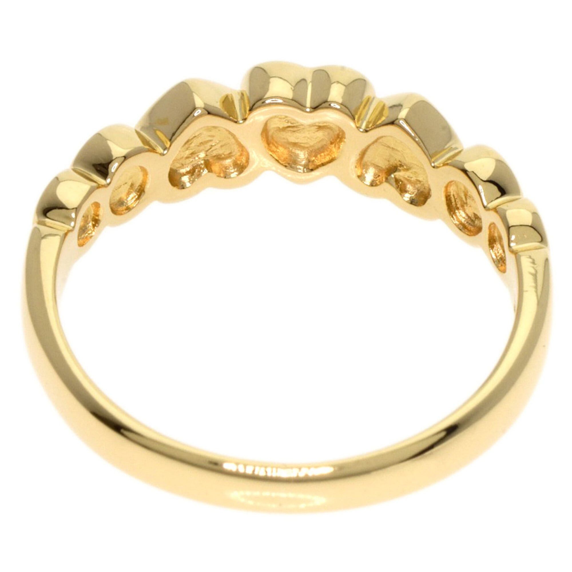 Dior Christian Dior Dior Diamond Heart Motif Ring, 18K Yellow Gold, Women's Size ONE SIZE - 4 Thumbnail