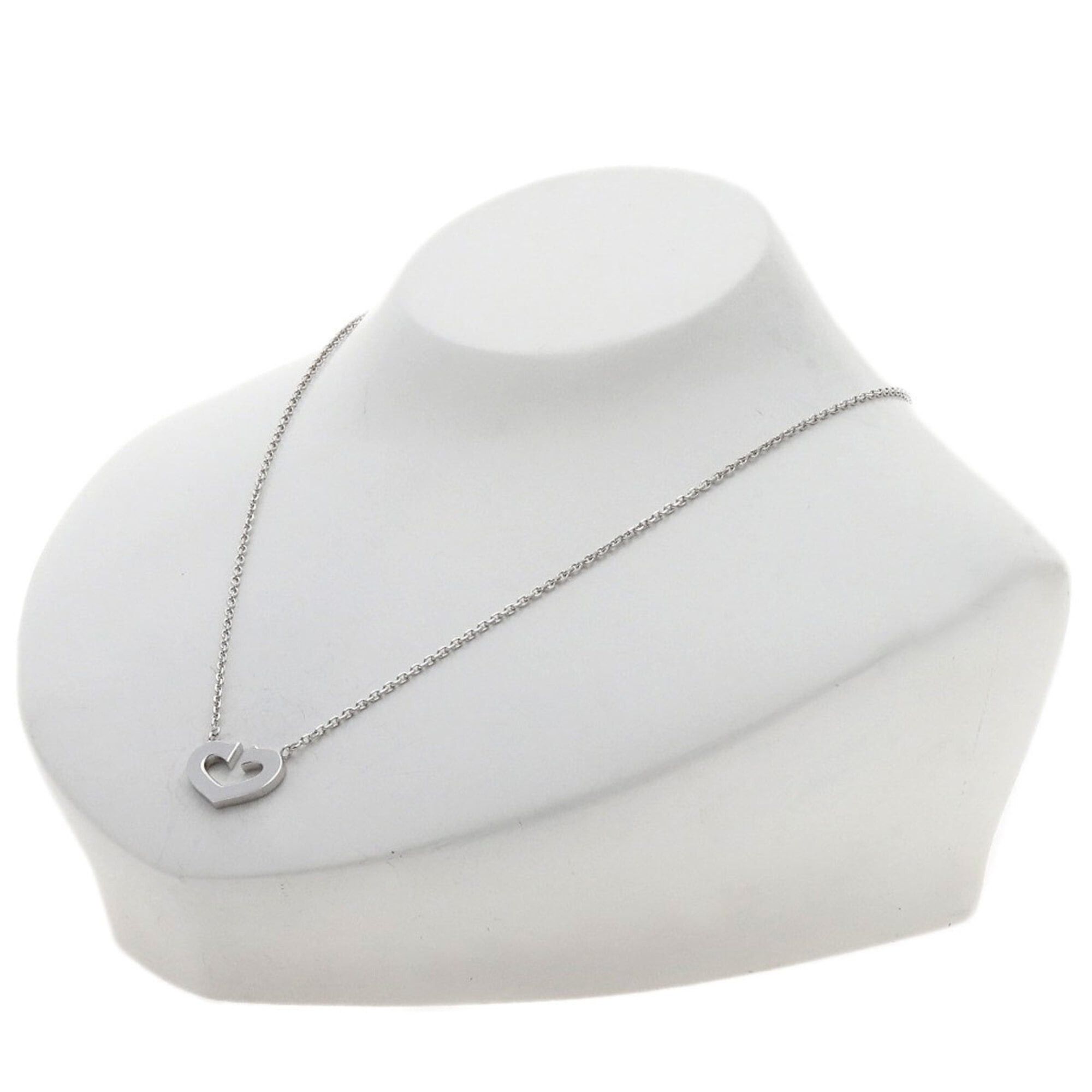 Cartier Cartier C Heart Necklace 18K White Gold Women's CARTIER Size ONE SIZE - 5 Thumbnail