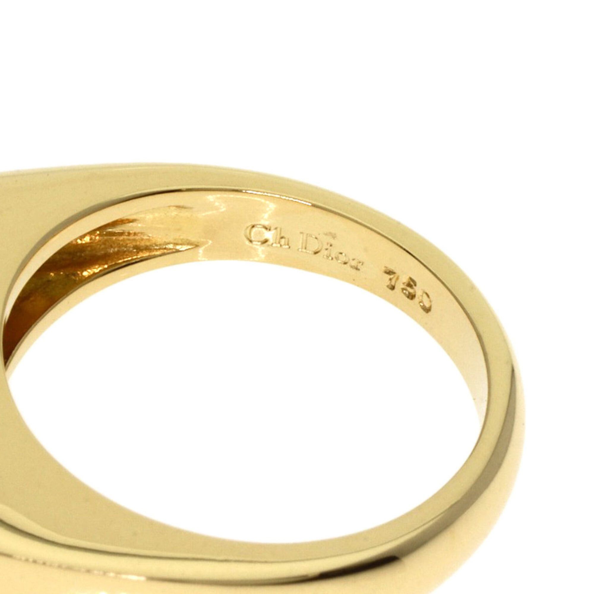 Dior Christian Dior Dior CD Logo Diamond Ring, 18K Yellow Gold, Women's Size ONE SIZE - 5 Thumbnail