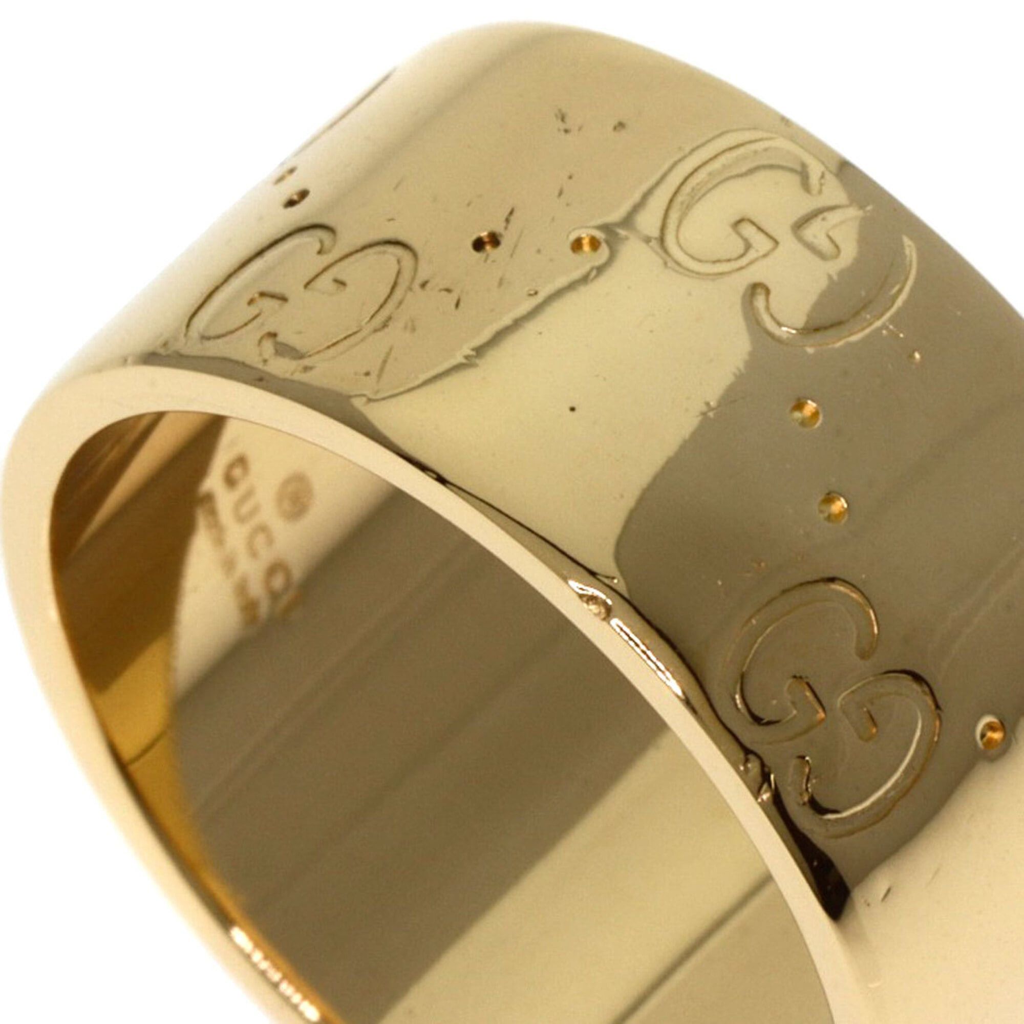 Gucci Gucci GG Icon Wide #11 Ring, 18K Yellow Gold, Women's GUCCI Size ONE SIZE - 7 Thumbnail