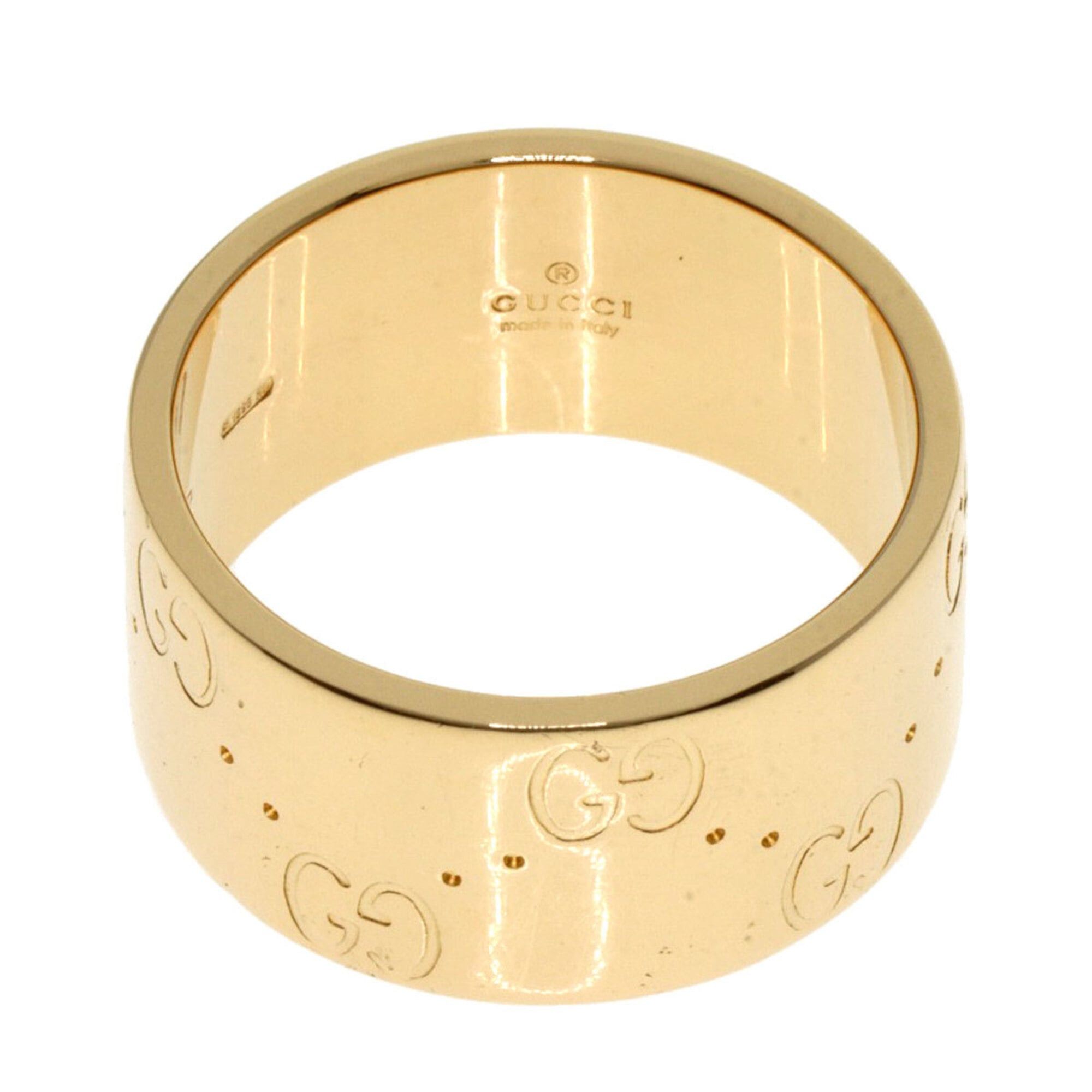 Gucci Gucci GG Icon Wide #11 Ring, 18K Yellow Gold, Women's GUCCI Size ONE SIZE - 4 Thumbnail
