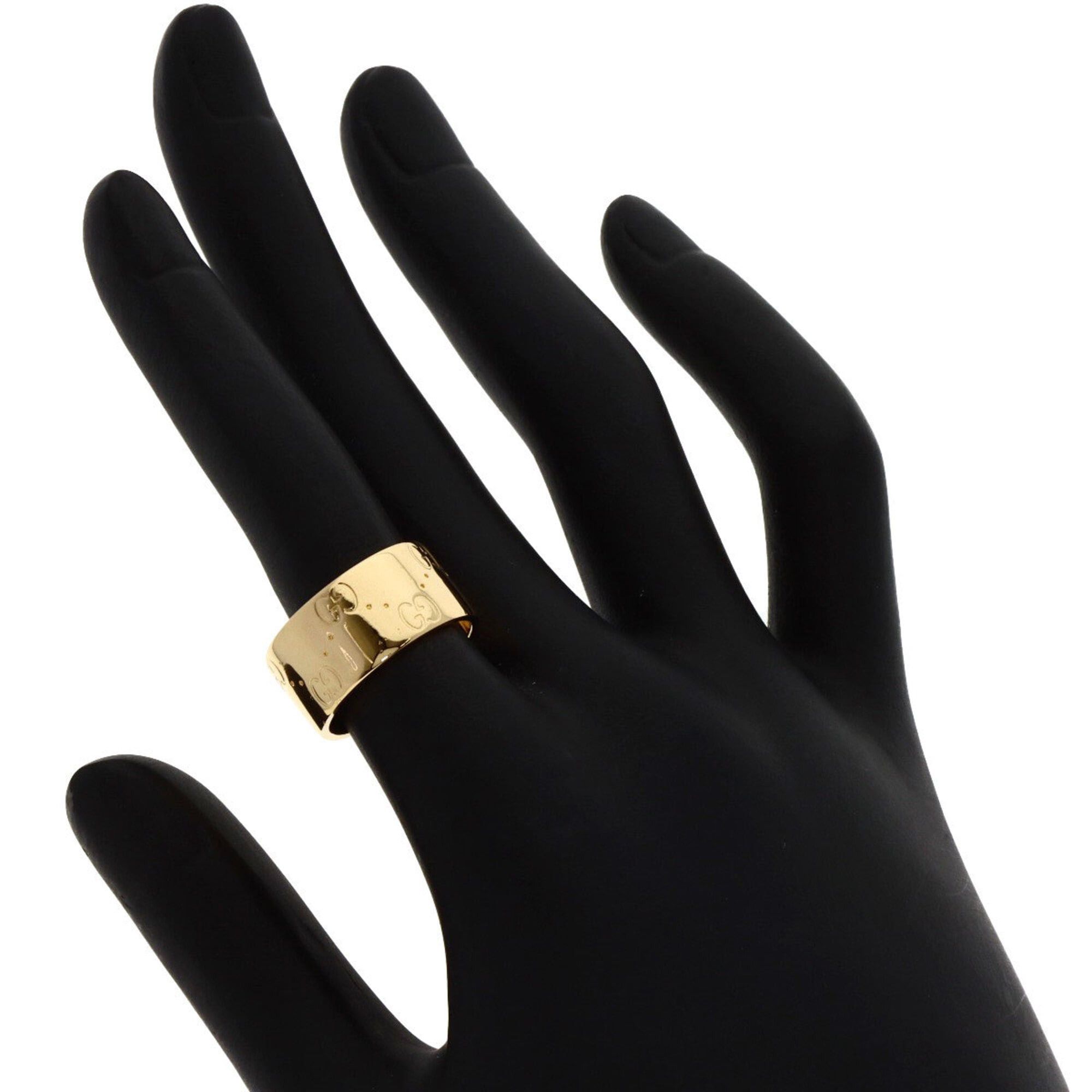 Gucci Gucci GG Icon Wide #11 Ring, 18K Yellow Gold, Women's GUCCI Size ONE SIZE - 6 Thumbnail