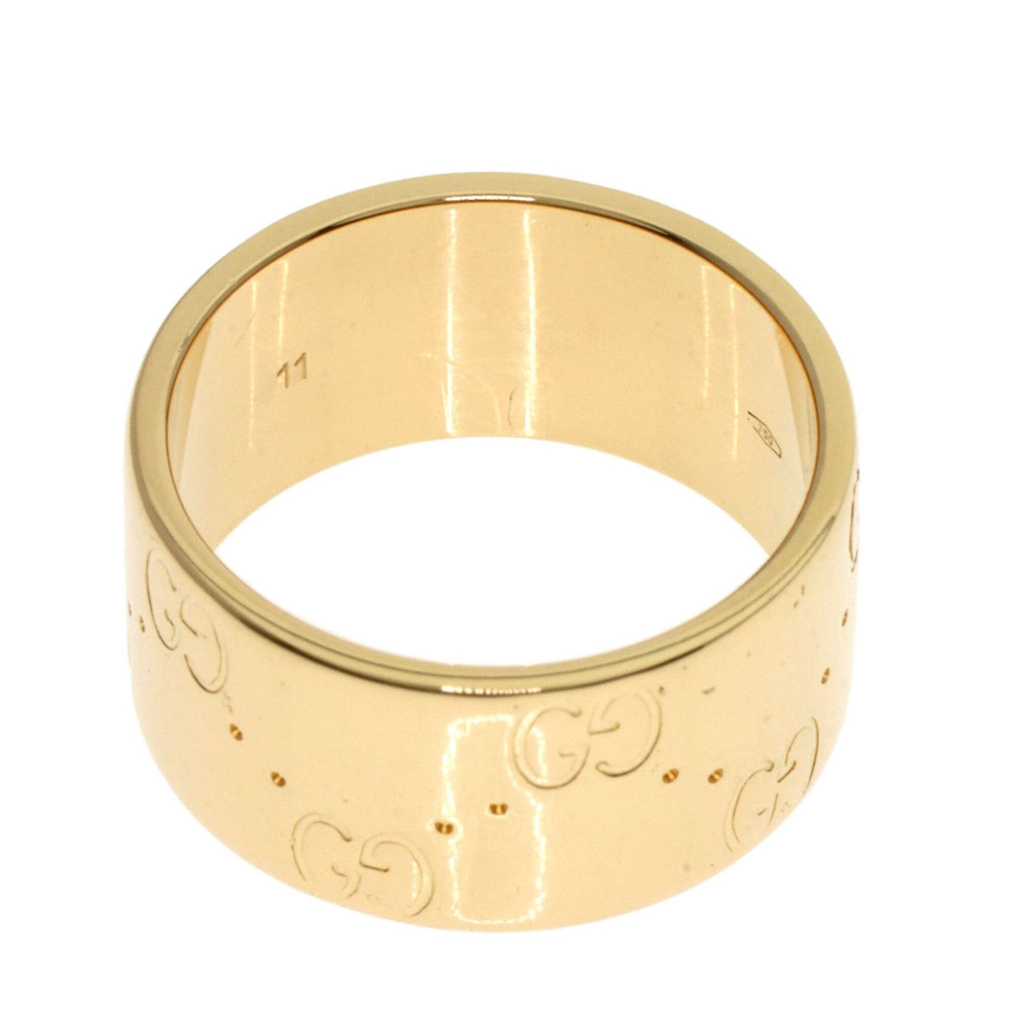 Gucci Gucci GG Icon Wide #11 Ring, 18K Yellow Gold, Women's GUCCI Size ONE SIZE - 5 Thumbnail