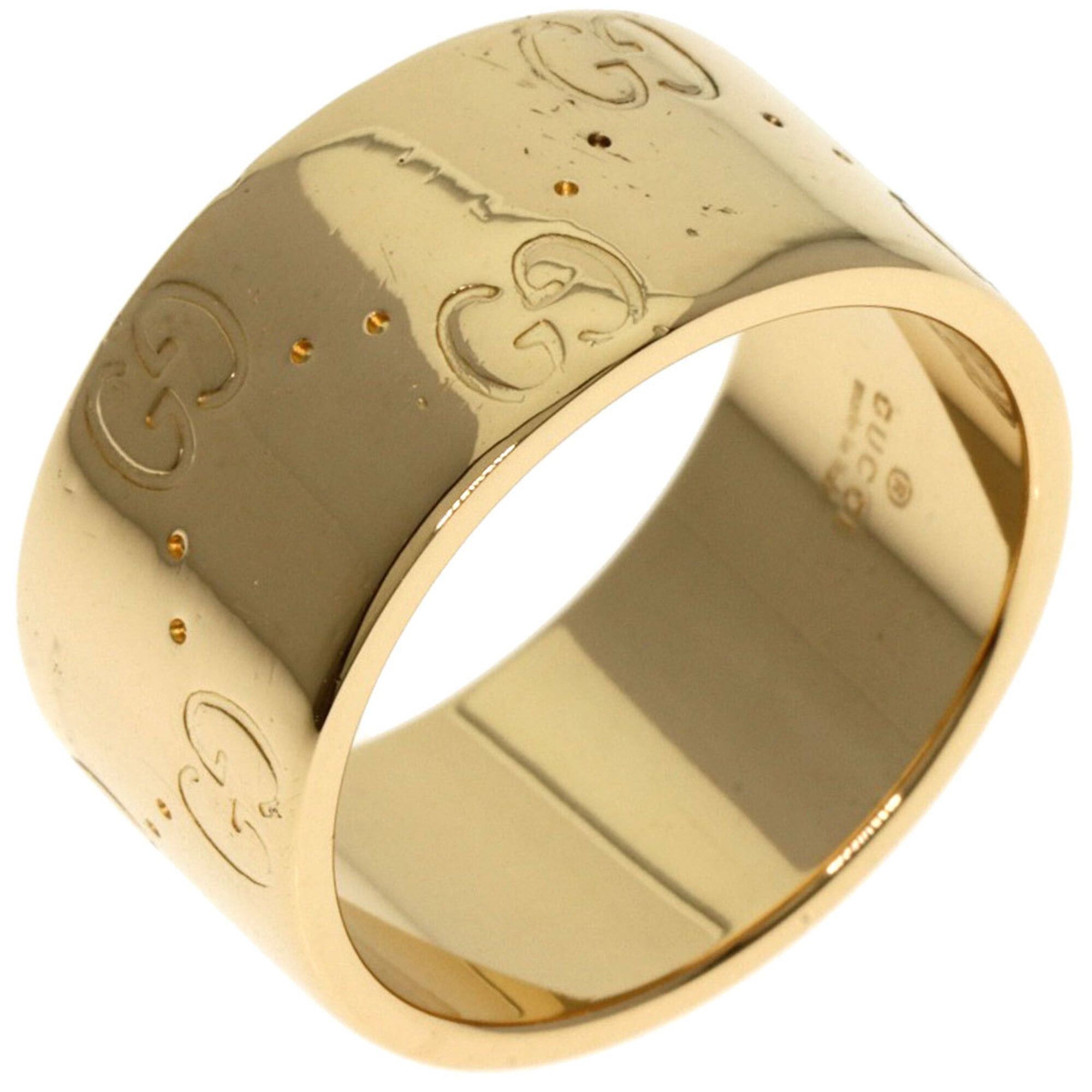 Gucci Gucci GG Icon Wide #11 Ring, 18K Yellow Gold, Women's GUCCI Size ONE SIZE - 2 Thumbnail