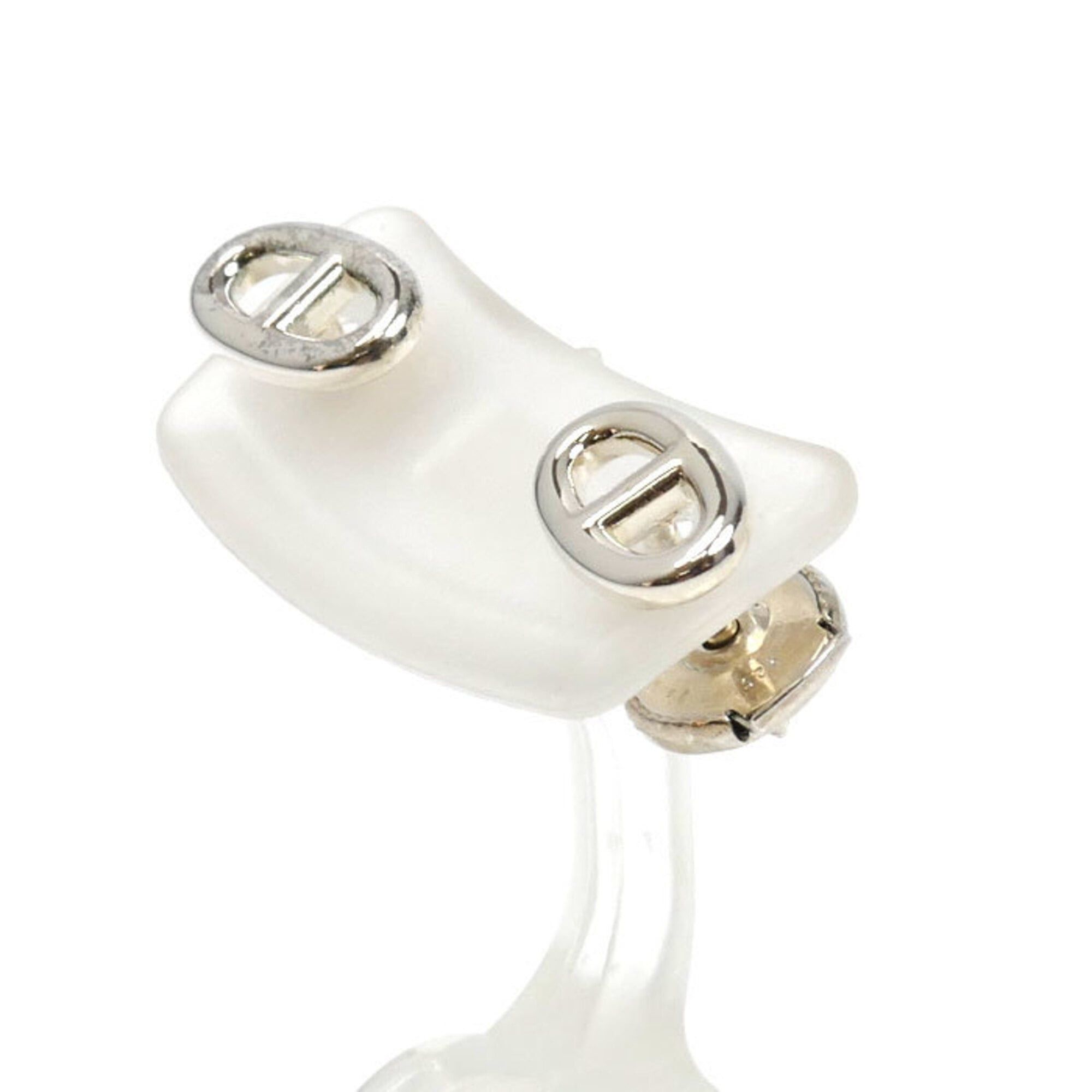 Hermes HERMES Sterling Silver 925 Chaine d'Ancre TPM Earrings 1.8g Women's Size ONE SIZE - 2 Thumbnail