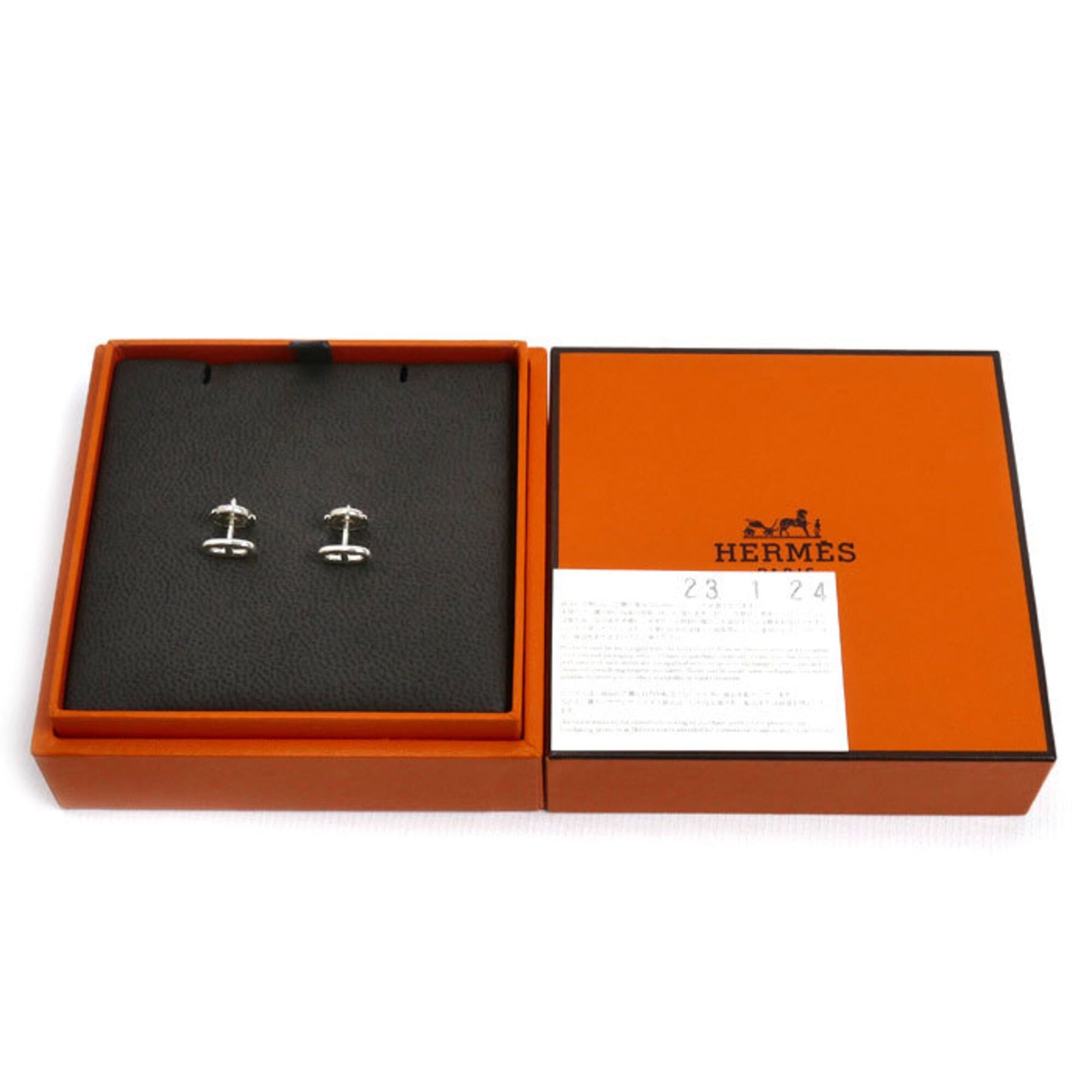 Hermes HERMES Sterling Silver 925 Chaine d'Ancre TPM Earrings 1.8g Women's Size ONE SIZE - 6 Thumbnail