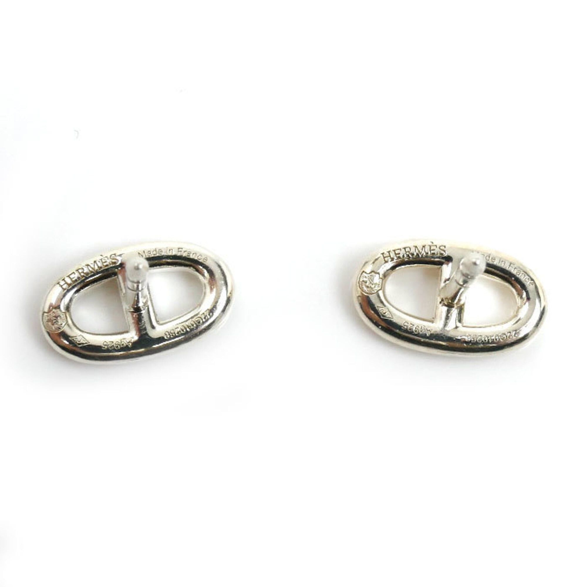 Hermes HERMES Sterling Silver 925 Chaine d'Ancre TPM Earrings 1.8g Women's Size ONE SIZE - 4 Thumbnail